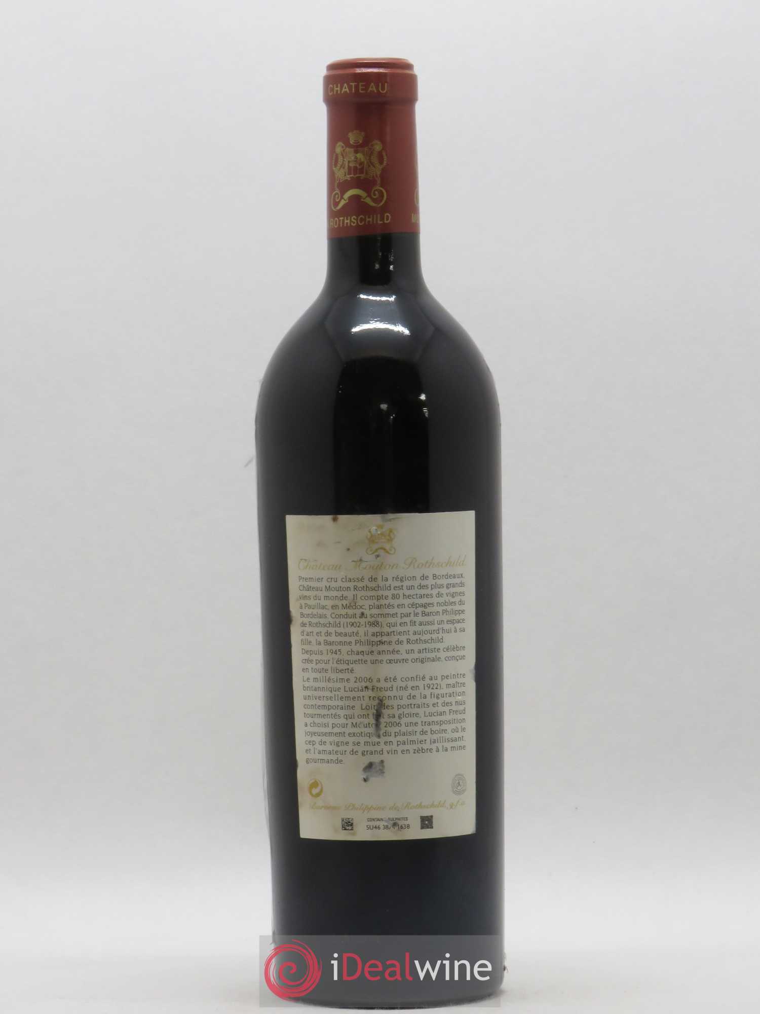 Château Mouton Rothschild 1er Grand Cru Classé 2006 - Lot de 1 bouteille - 1