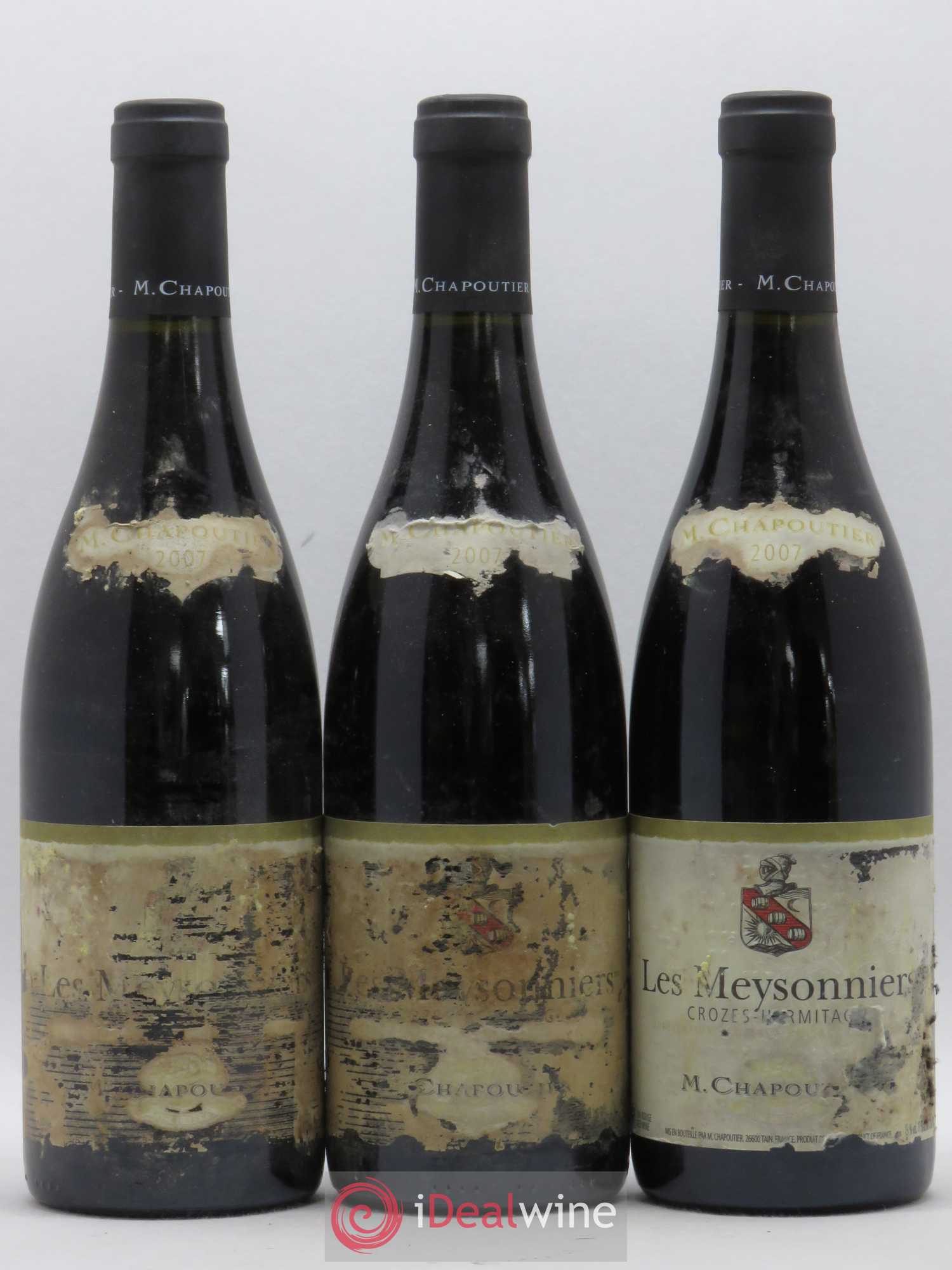 Crozes-Hermitage Les Meysonniers Chapoutier 2007 - Lot de 3 bouteilles - 0