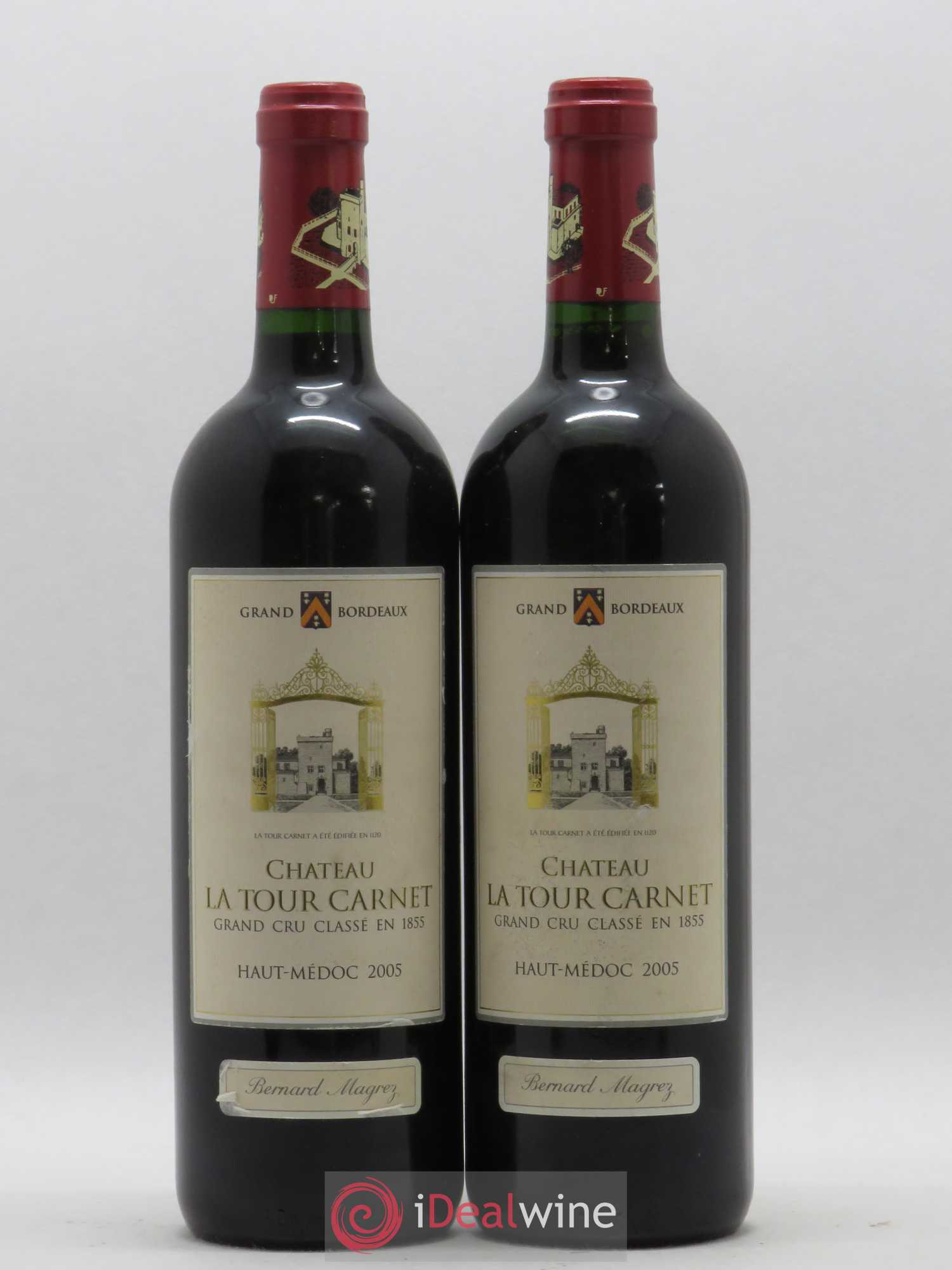 Château la Tour Carnet 4ème Grand Cru Classé 2005 - Lot de 2 bouteilles - 0