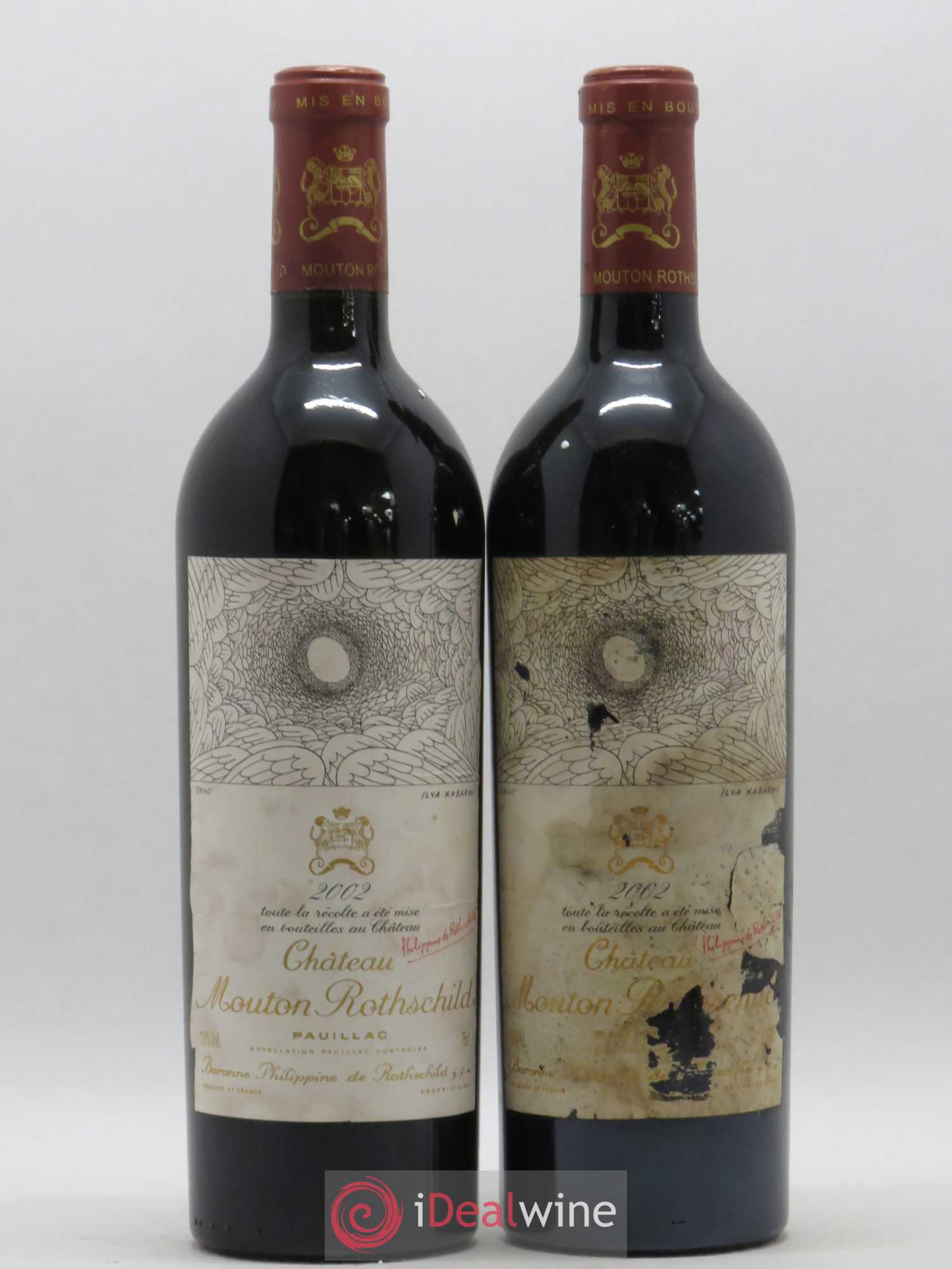 Château Mouton Rothschild 1er Grand Cru Classé 2002 - Lot de 2 bouteilles - 0