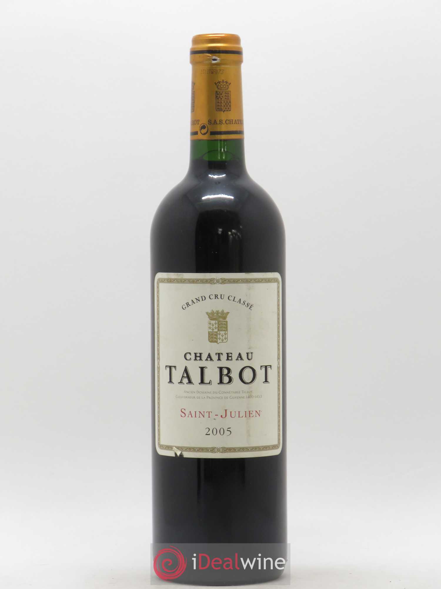 Château Talbot 4ème Grand Cru Classé 2005 - Lot de 1 bouteille - 0