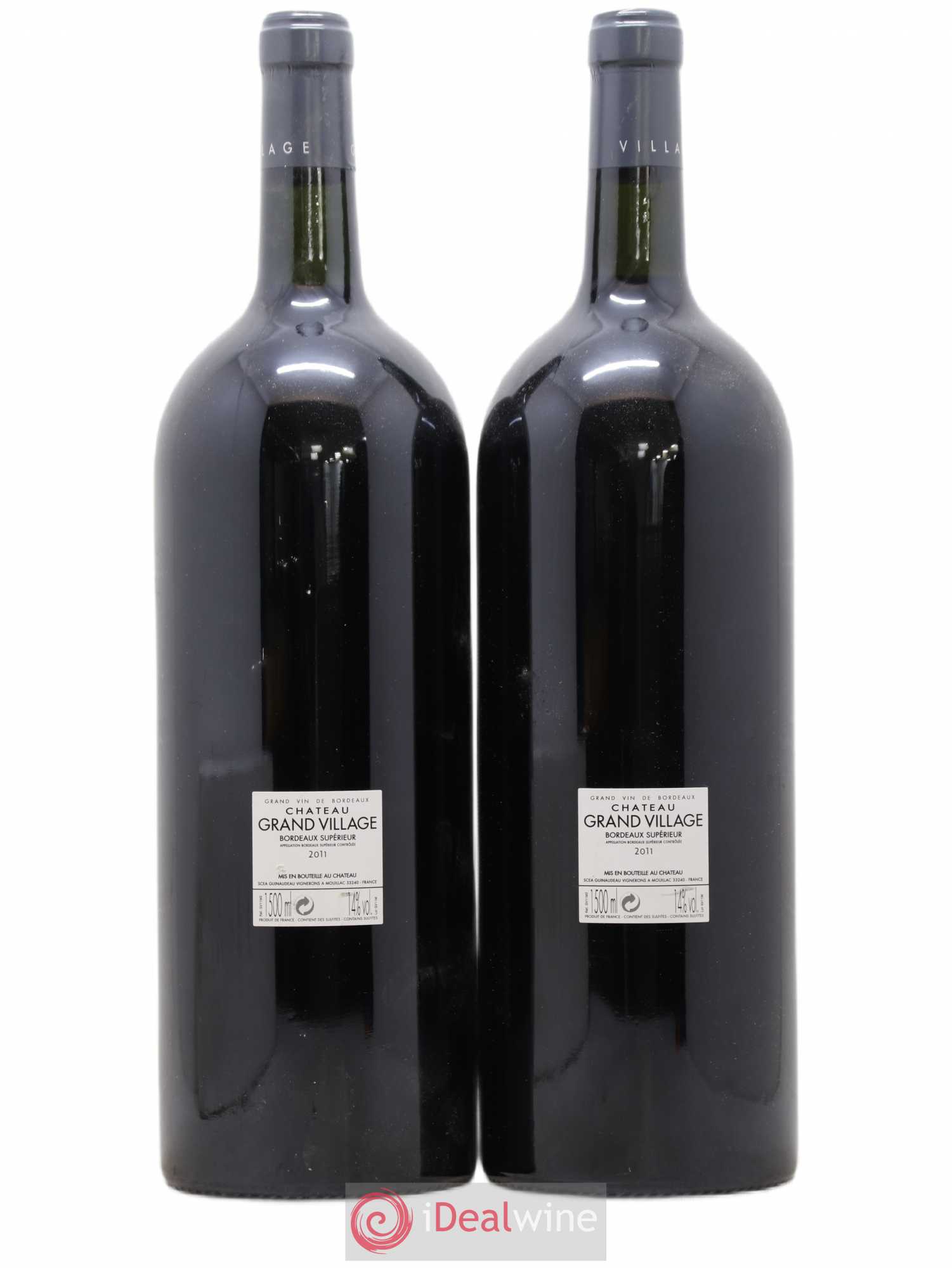 Bordeaux Supérieur Grand Village 2011 - Posten von 2 Magnum - 1