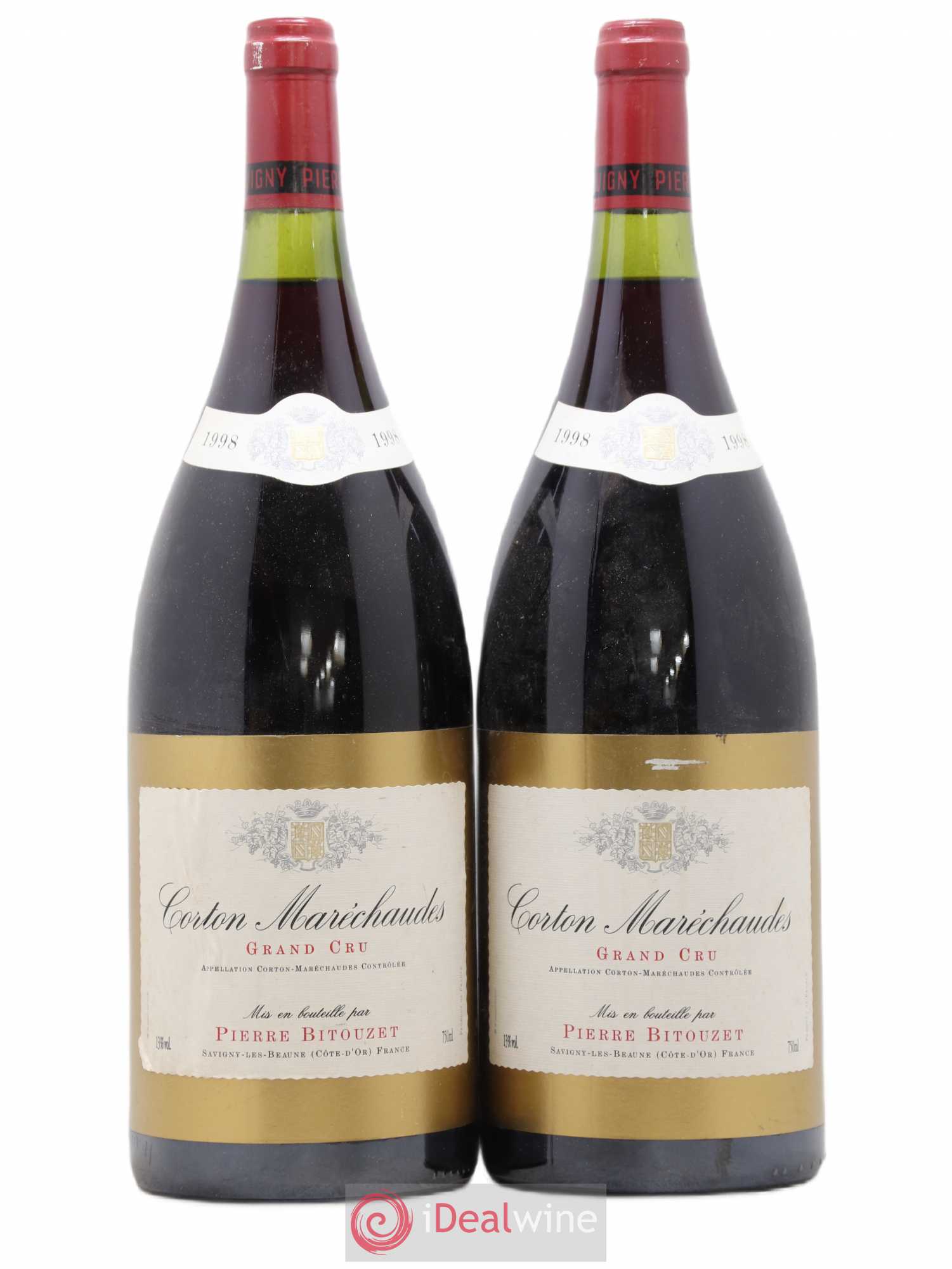 Corton Grand Cru Les Marechaudes Pierre Bitouzet 1998 - Posten von 2 Magnum - 0