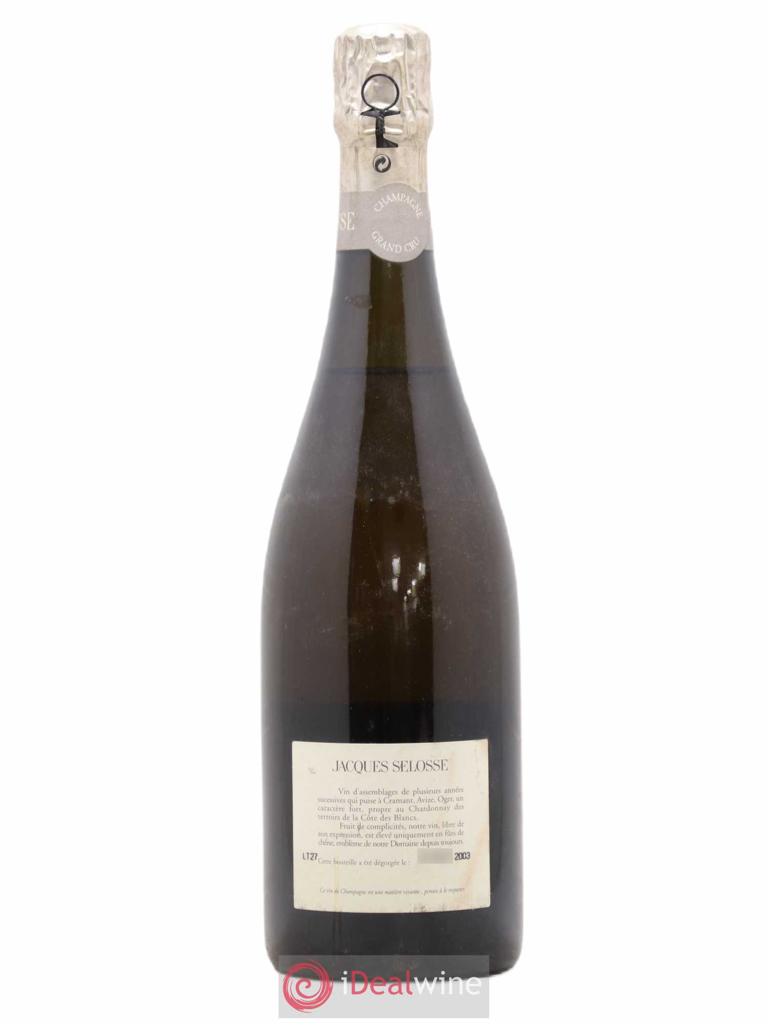 Blanc de Blancs Grand Cru Extra-Brut Jacques Selosse - Lot de 1 bouteille - 1