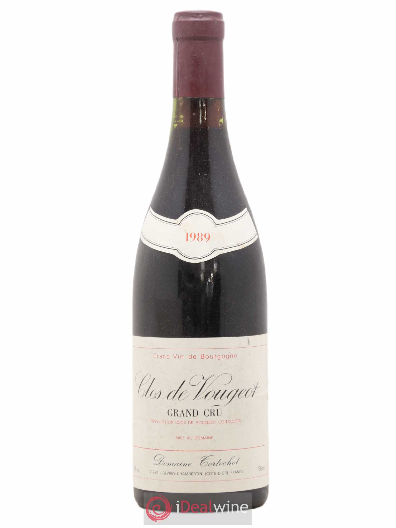 Clos de Vougeot Grand Cru Tortochot (Domaine) 1989 - Lot de 1 bouteille - 0