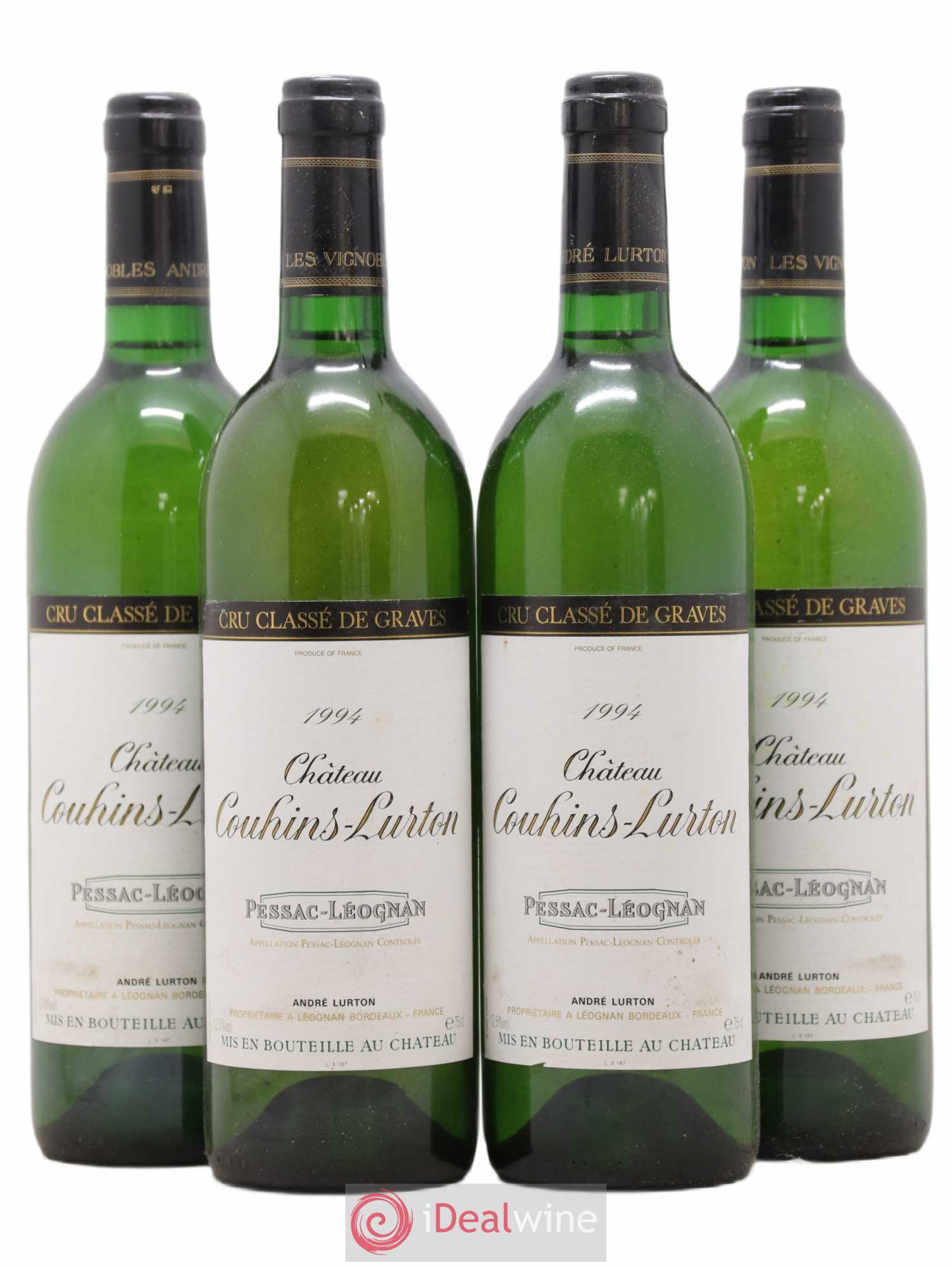 Château Couhins-Lurton Cru Classé de Graves 1994 - Lot de 4 bouteilles - 0