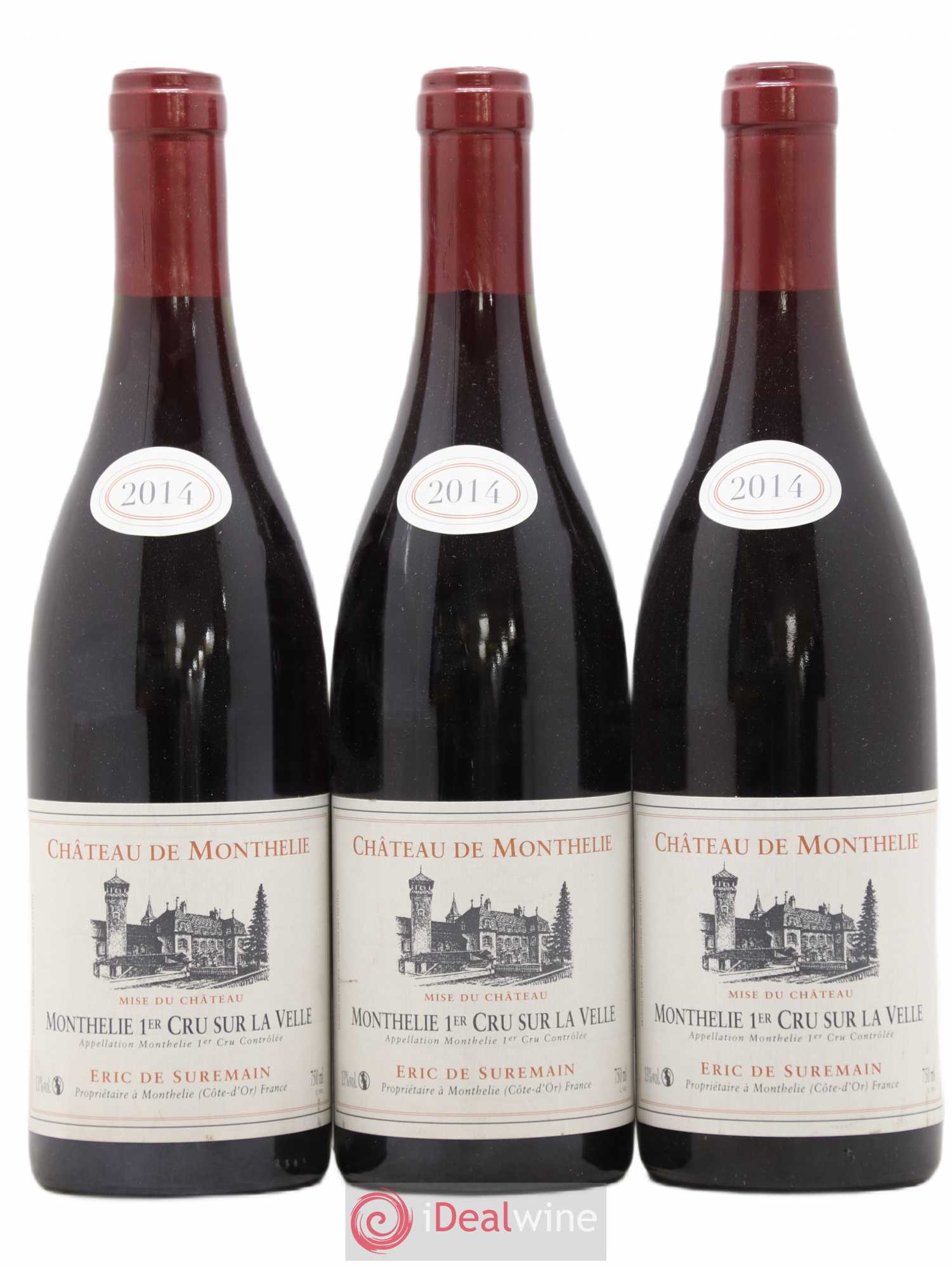 Monthélie 1er Cru Sur La Velle Château de Monthélie 2014 - Posten von 3 Flaschen - 0