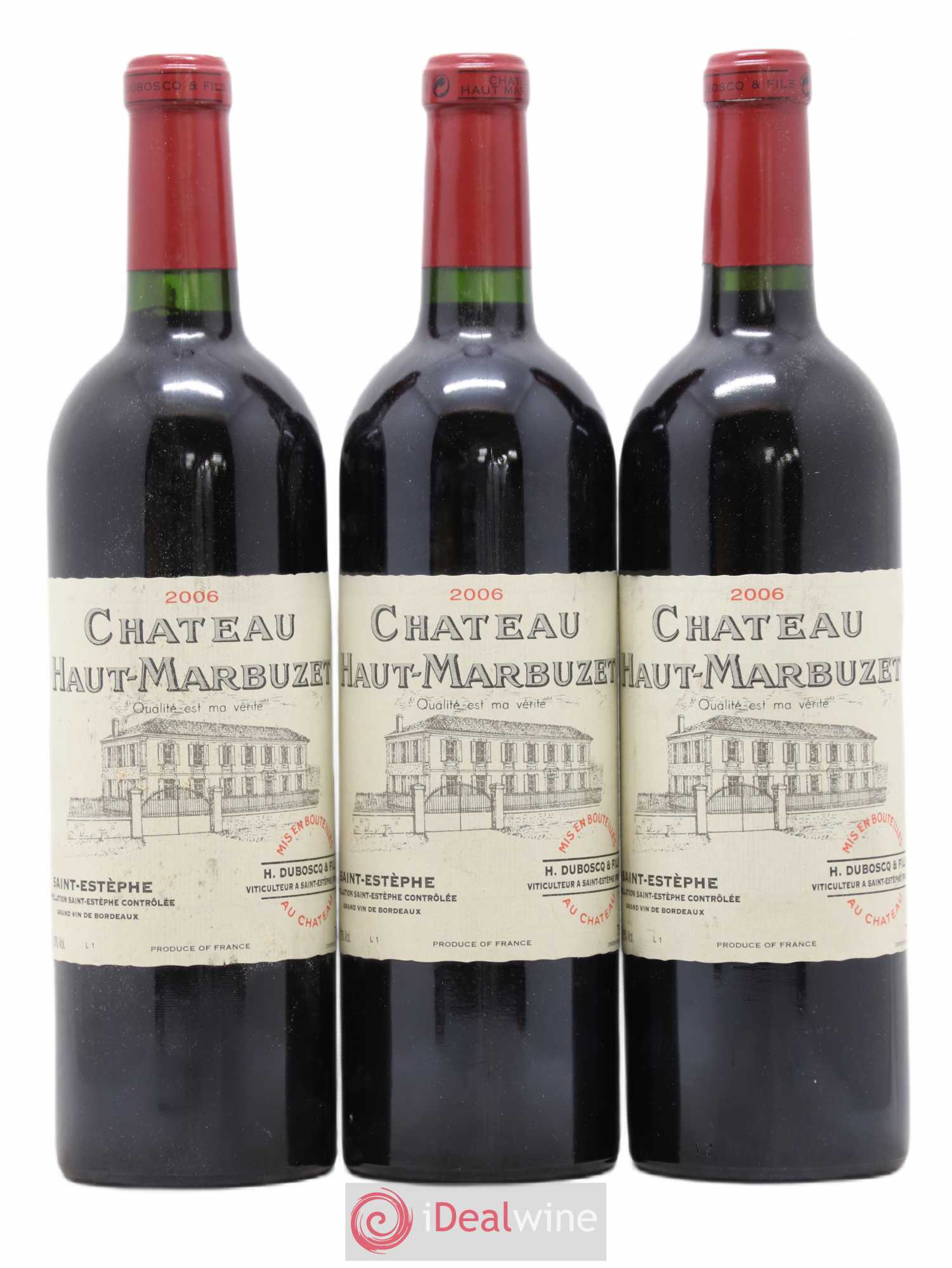 Château Haut Marbuzet 2006 - Lot de 3 bouteilles - 0