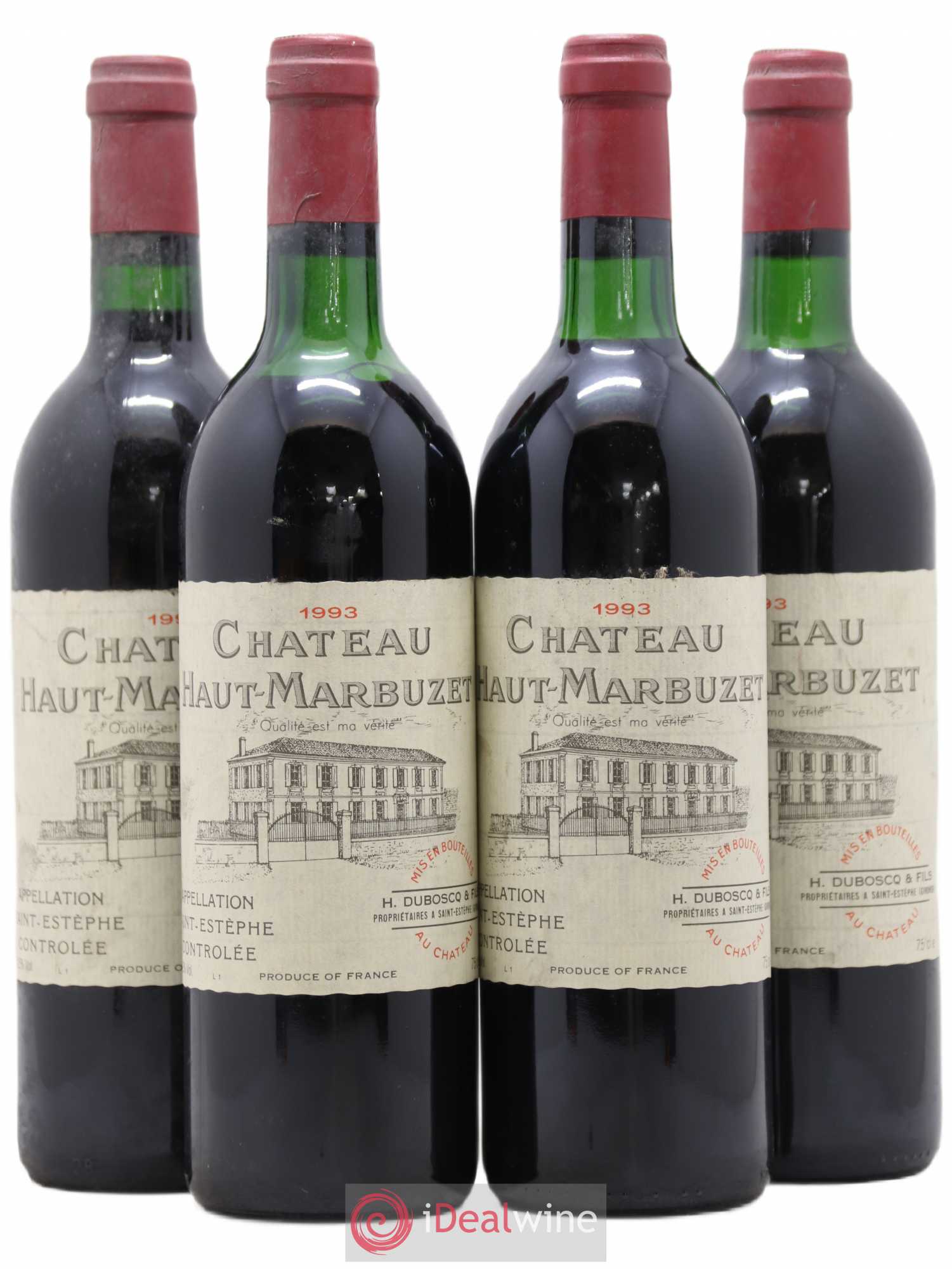 Château Haut Marbuzet 1993 - Lot de 4 bouteilles - 0