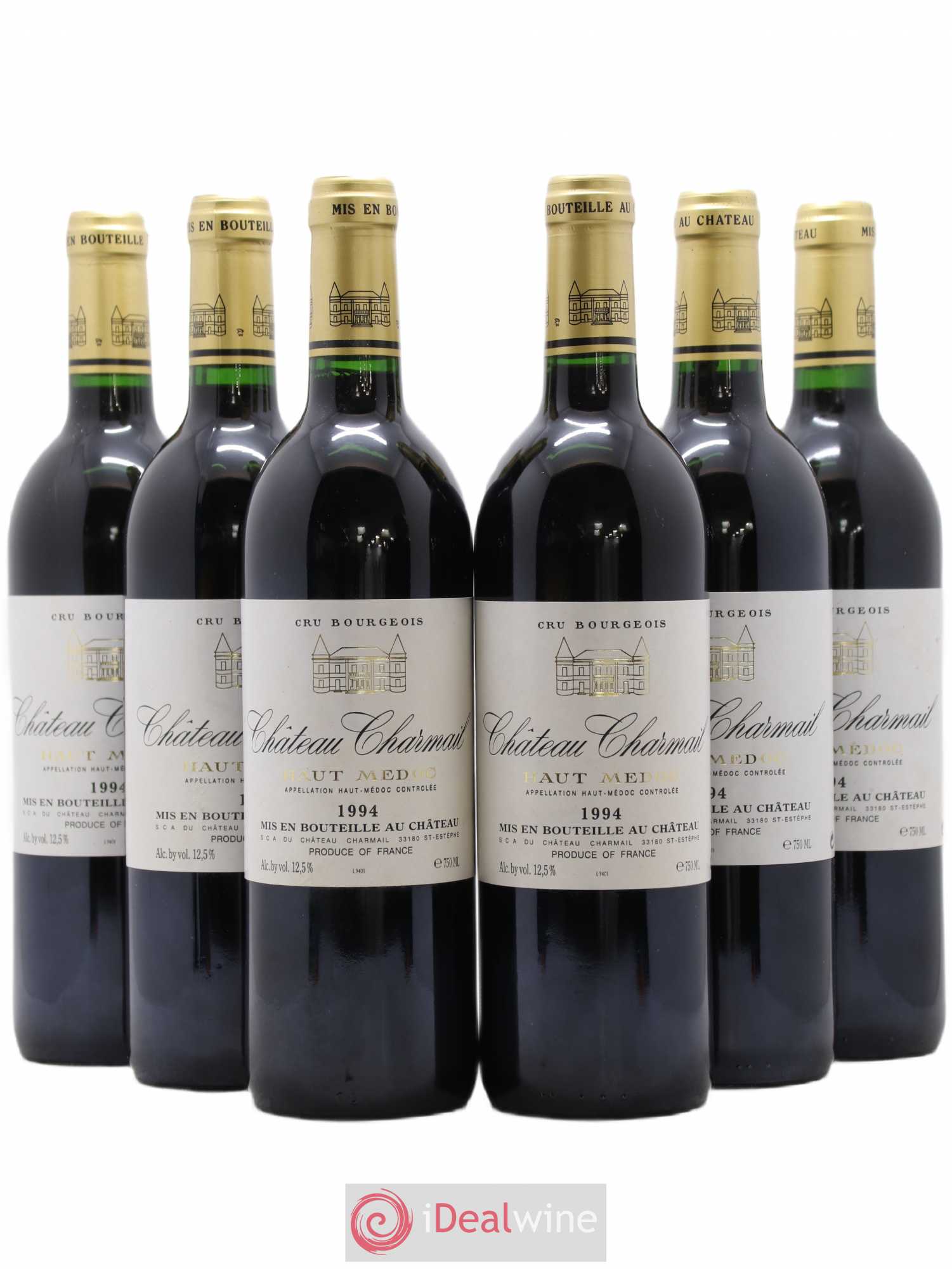 Château Charmail Cru Bourgeois 1994 - Lot de 6 bouteilles - 0