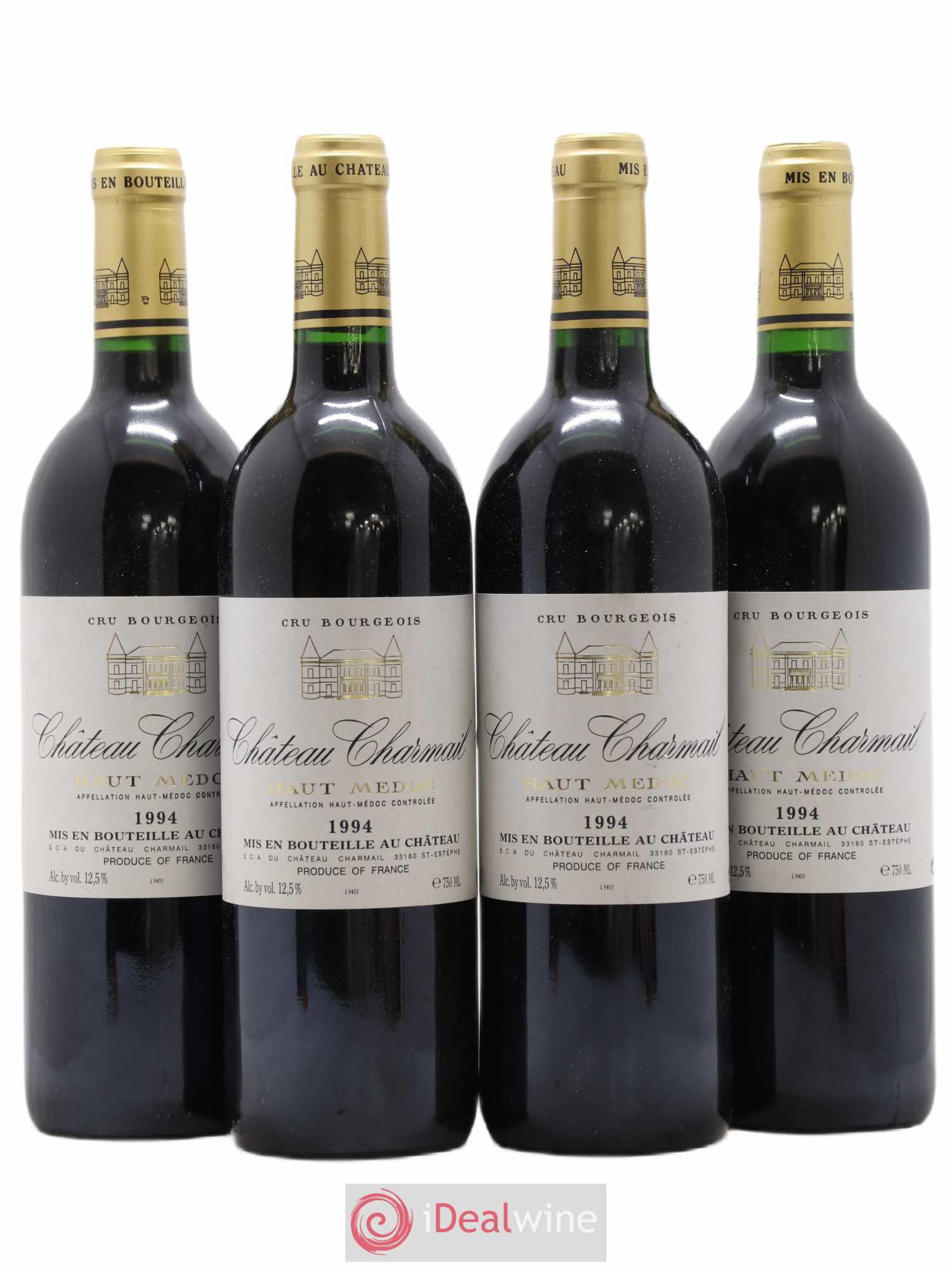 Château Charmail Cru Bourgeois 1994 - Lot de 4 bouteilles - 0