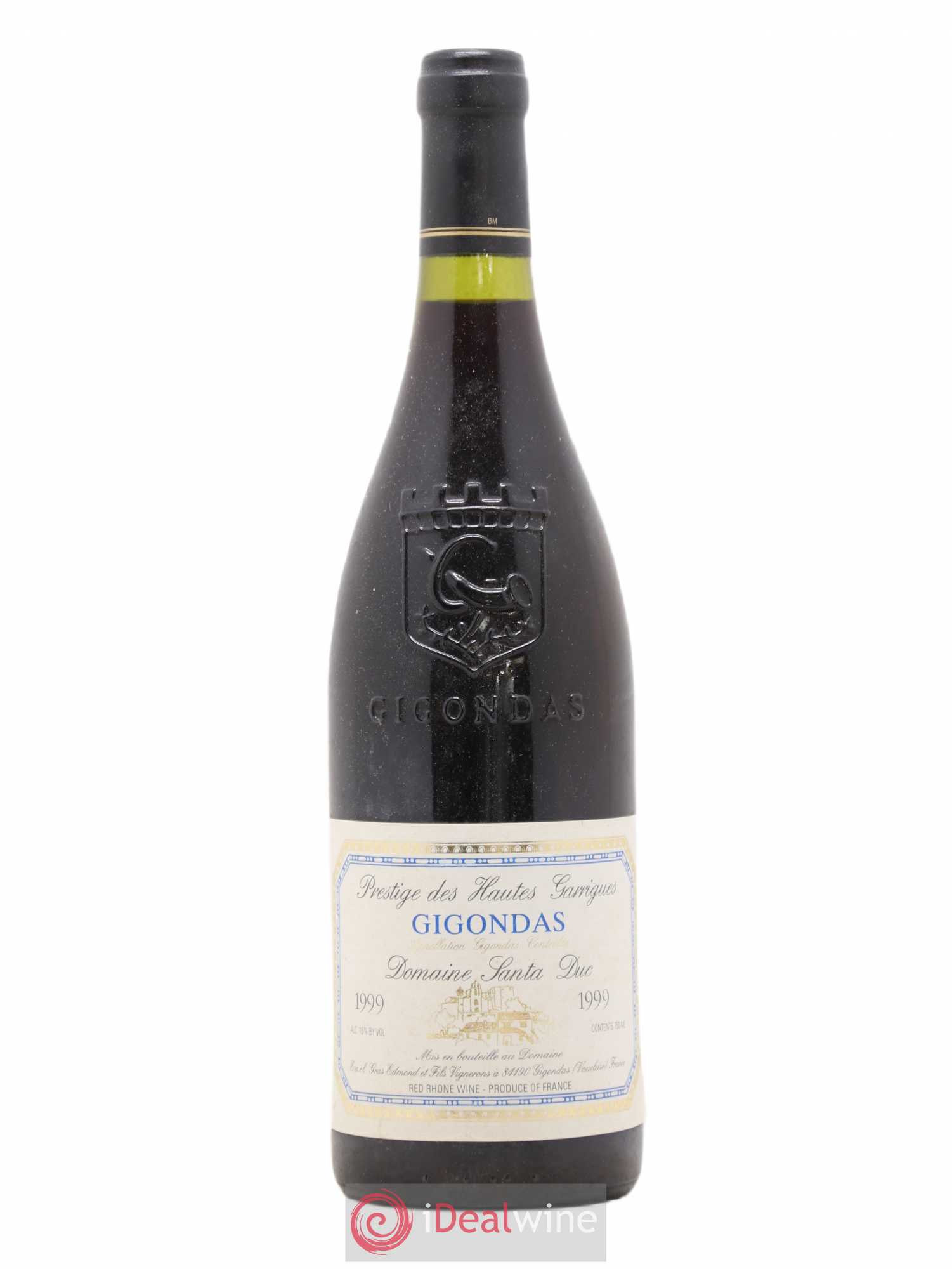 Gigondas Santa Duc (Domaine) Hautes Garrigues Famille Gras 1999 - Lot de 1 bouteille - 0