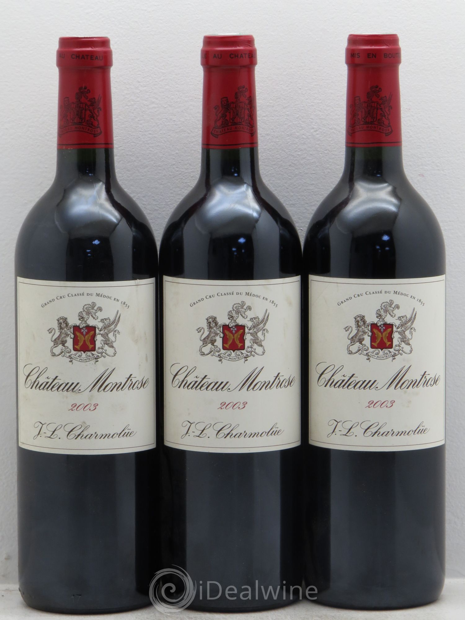 Château Montrose 2ème Grand Cru Classé 2003 - Lot de 3 bouteilles - 0