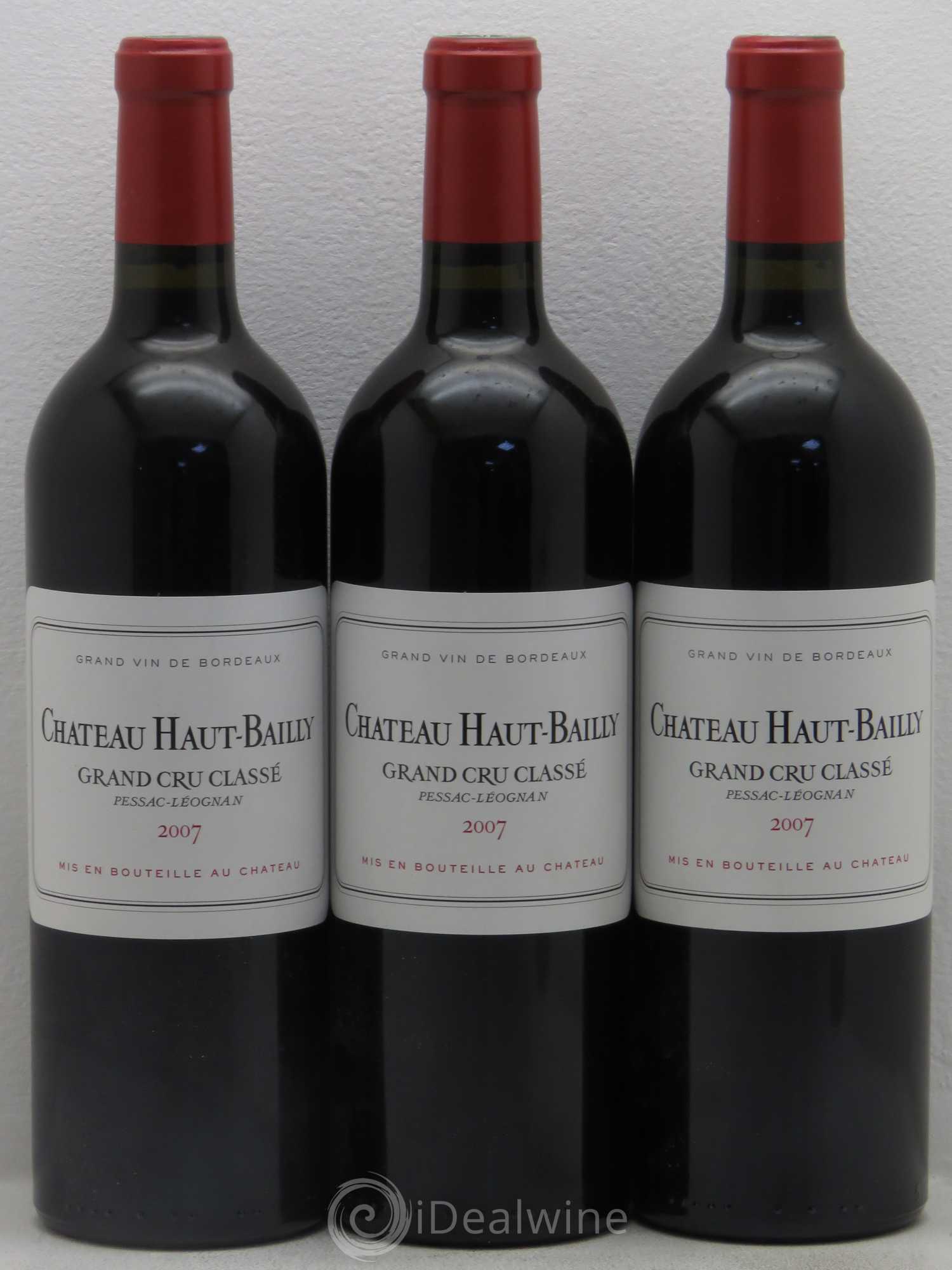 Château Haut-Bailly Cru Classé de Graves 2007 - Lot de 3 bouteilles - 0