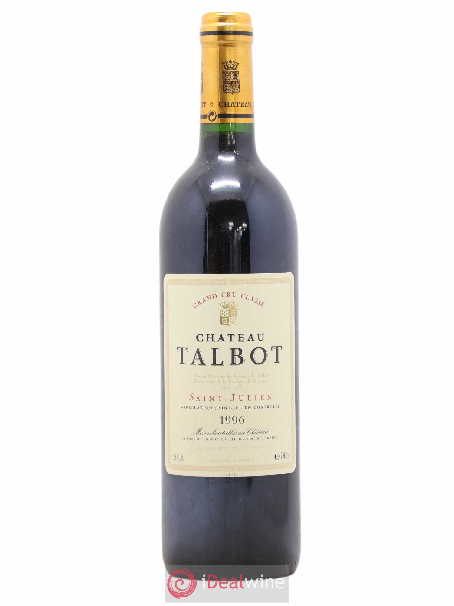 Château Talbot 4ème Grand Cru Classé 1996 - Lot de 1 bouteille - 0