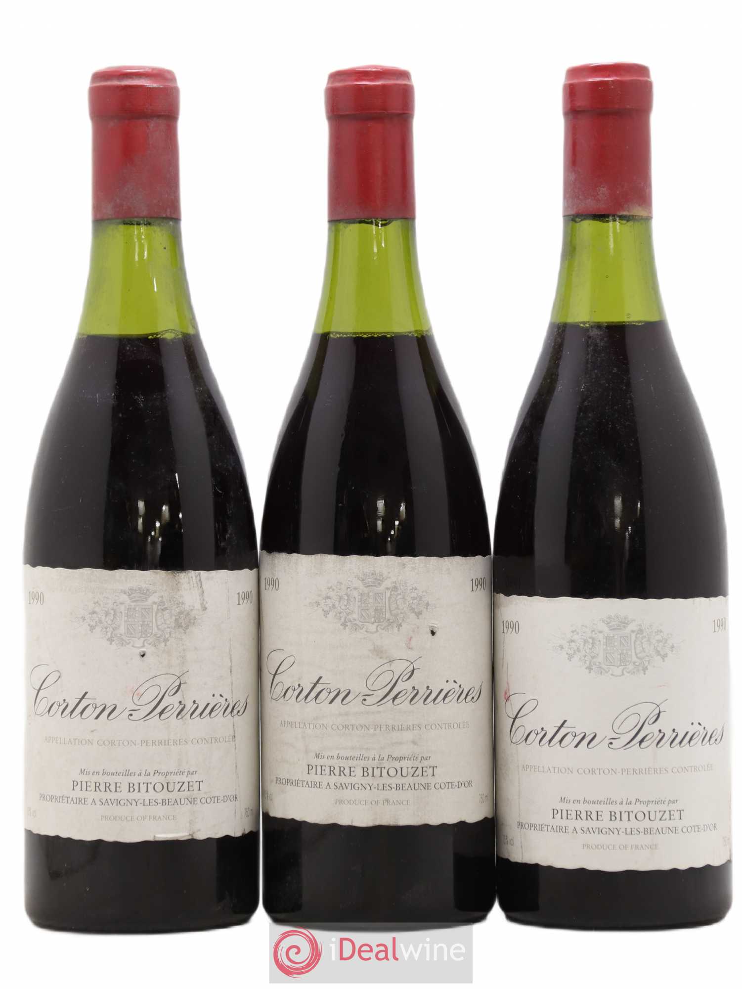Corton Grand Cru Perrières Pierre Bitouzet 1990 - Posten von 3 Flaschen - 0