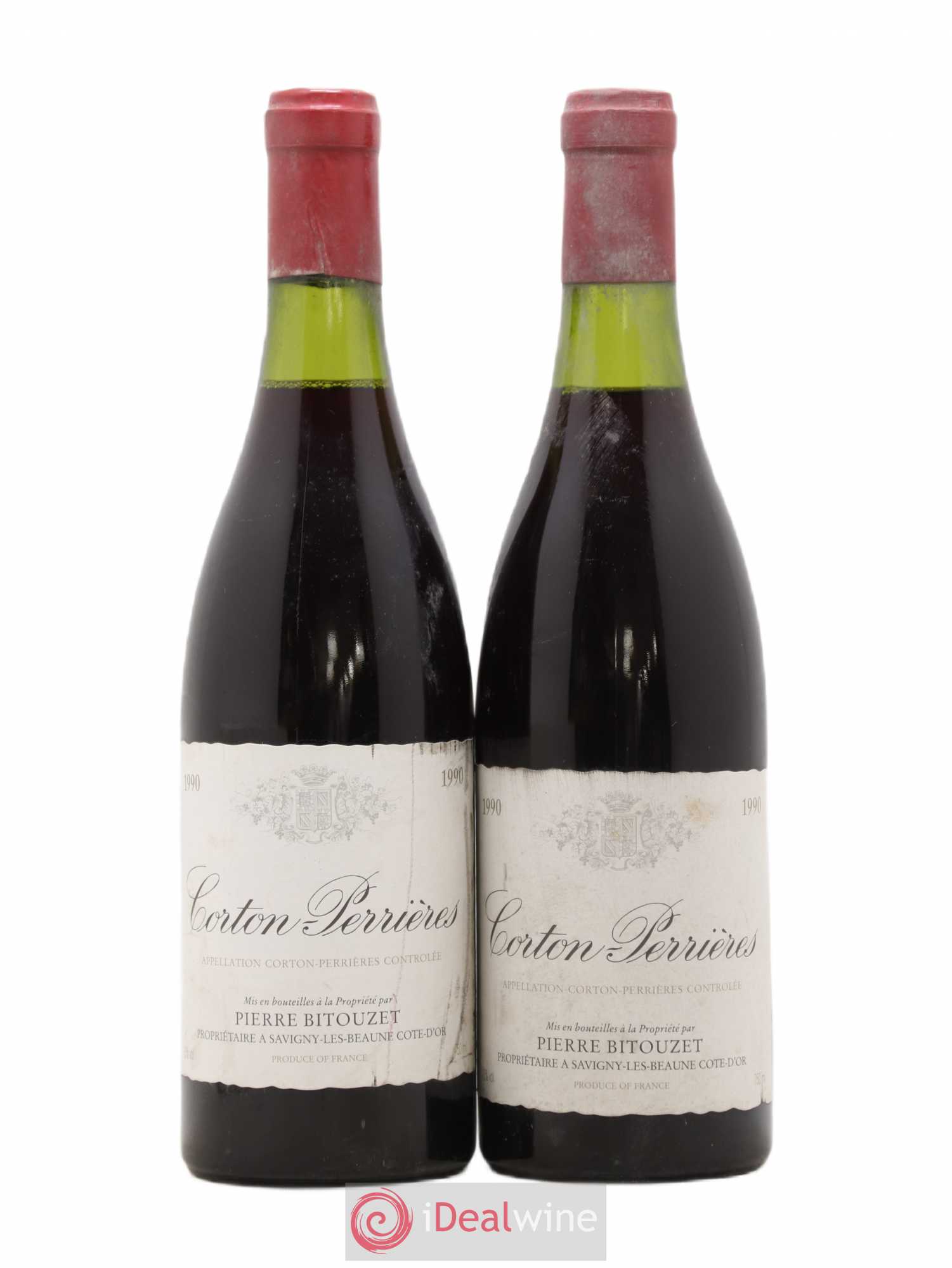 Corton Grand Cru Perrières Pierre Bitouzet 1990 - Lot de 2 bouteilles - 0