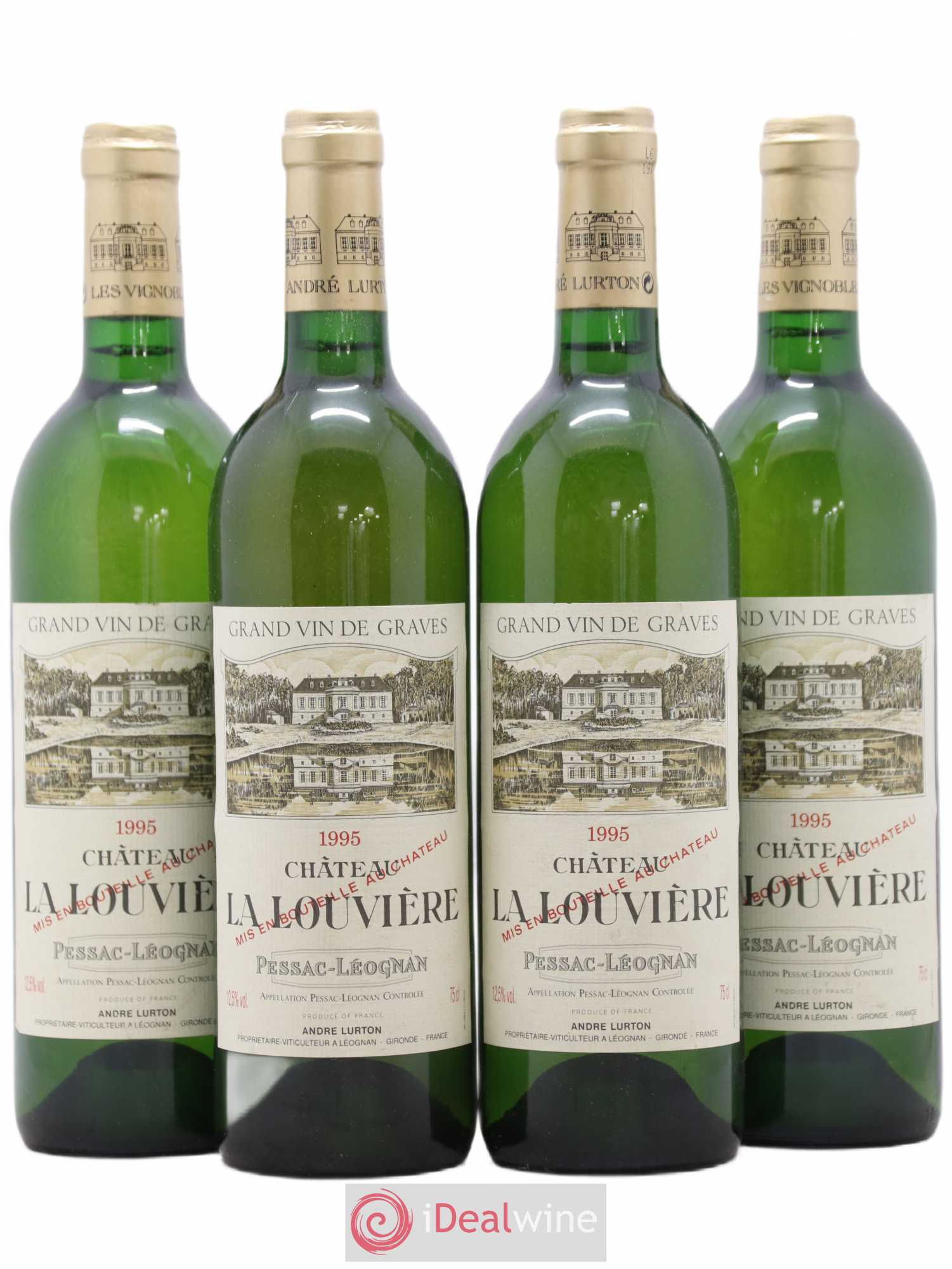 Château la Louvière 1995 - Lot de 4 bouteilles - 0