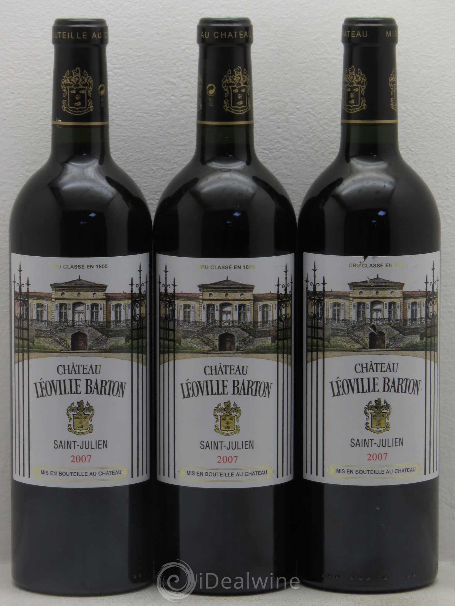 Château Léoville Barton 2ème Grand Cru Classé 2007 - Lot de 3 bouteilles - 0