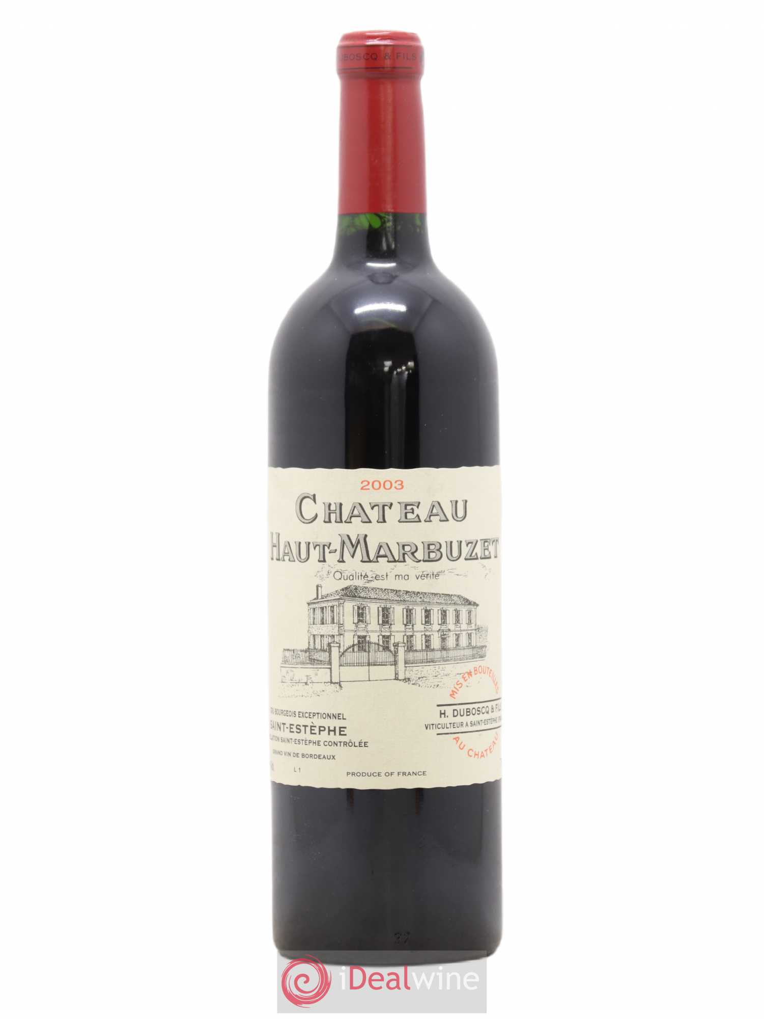 Château Haut Marbuzet 2003 - Lot de 1 bouteille - 0