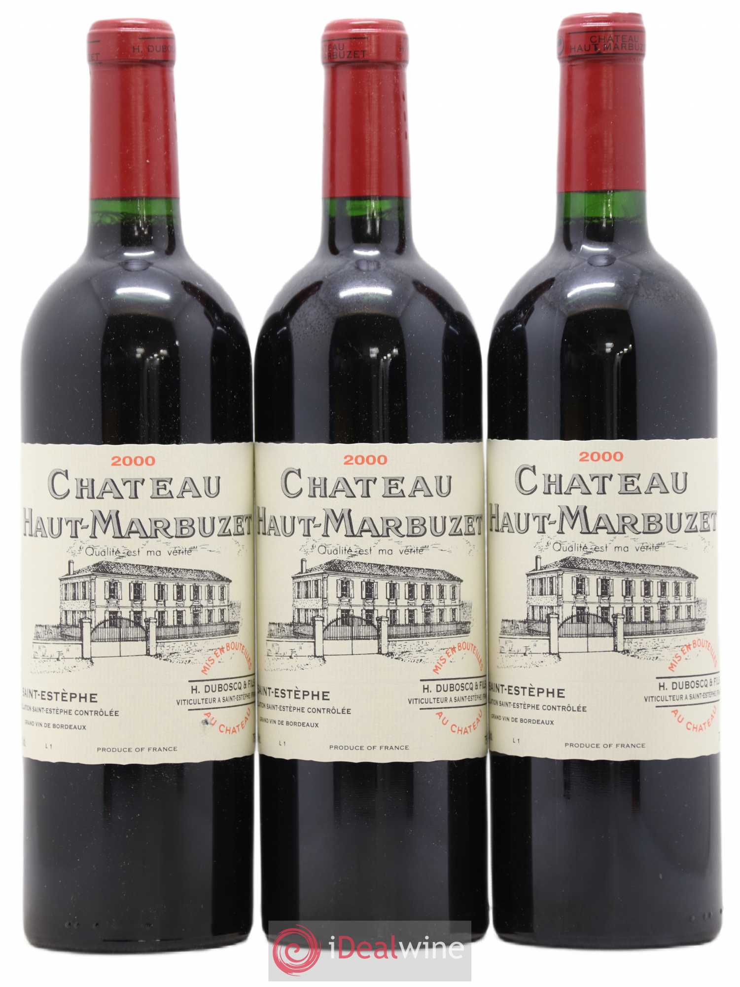 Château Haut Marbuzet 2000 - Lot de 3 bouteilles - 0