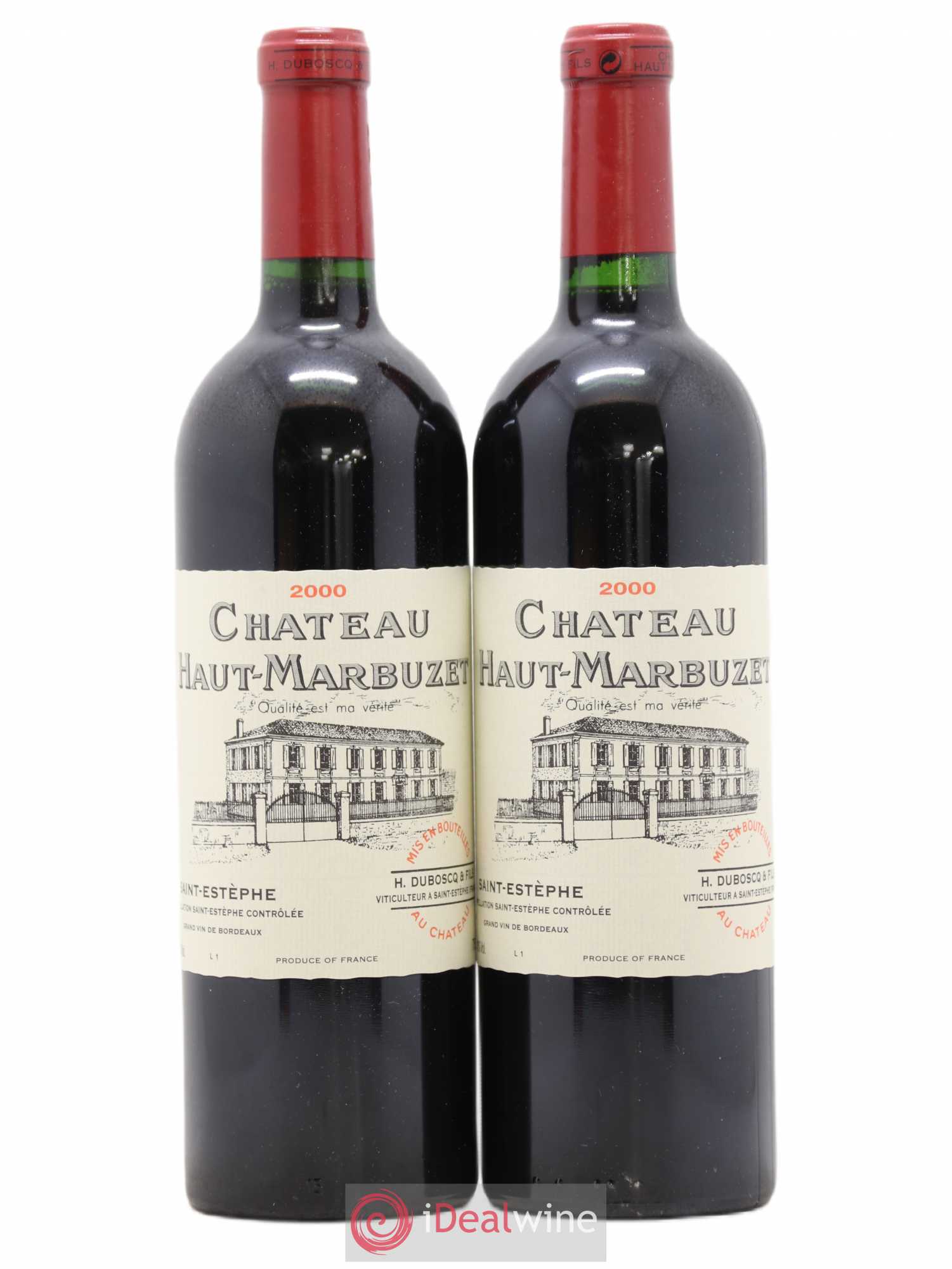 Château Haut Marbuzet 2000 - Lot de 2 bouteilles - 0