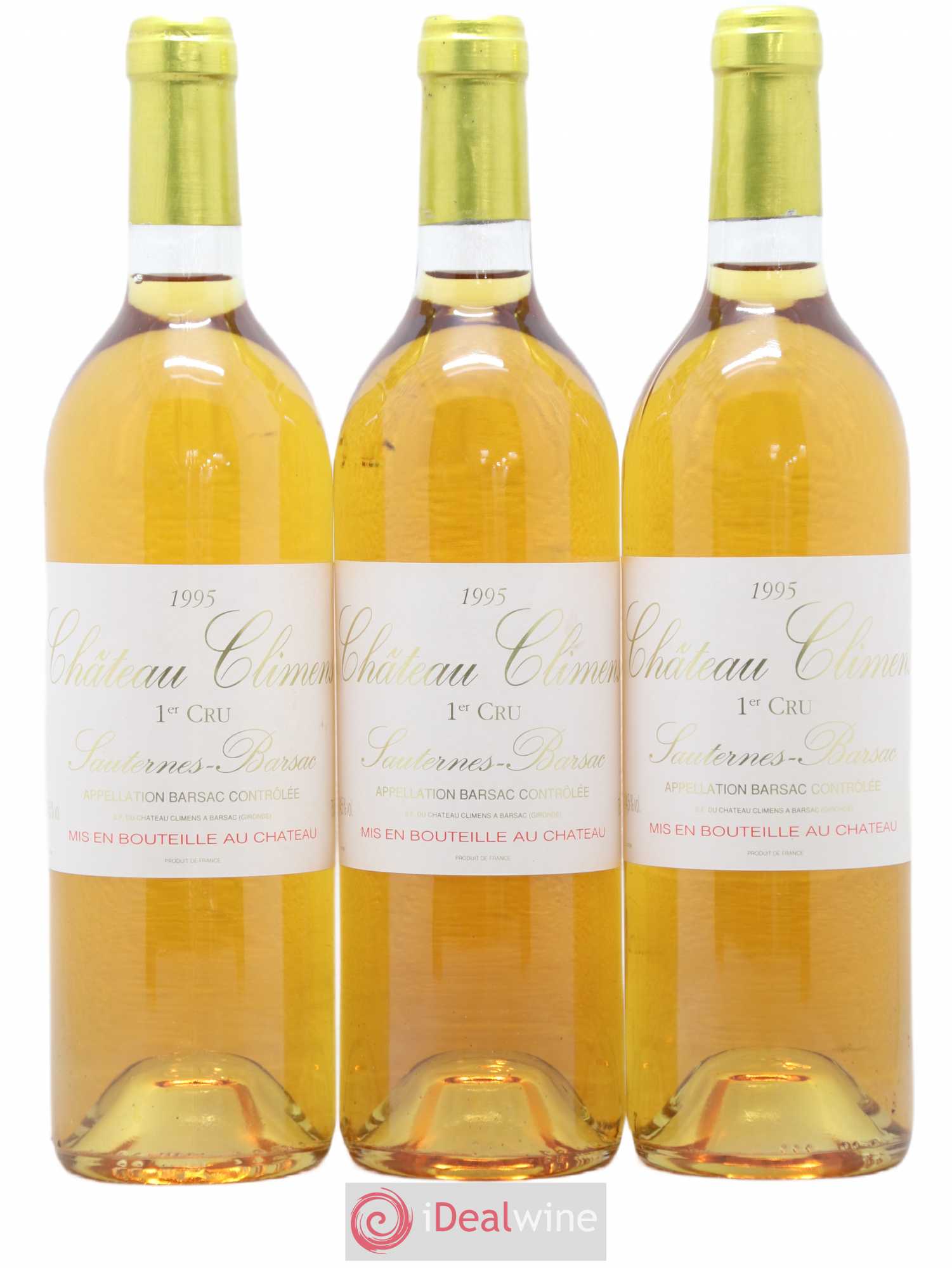 Château Climens 1er Grand Cru Classé 1995 - Lotto di 3 bottiglie - 0