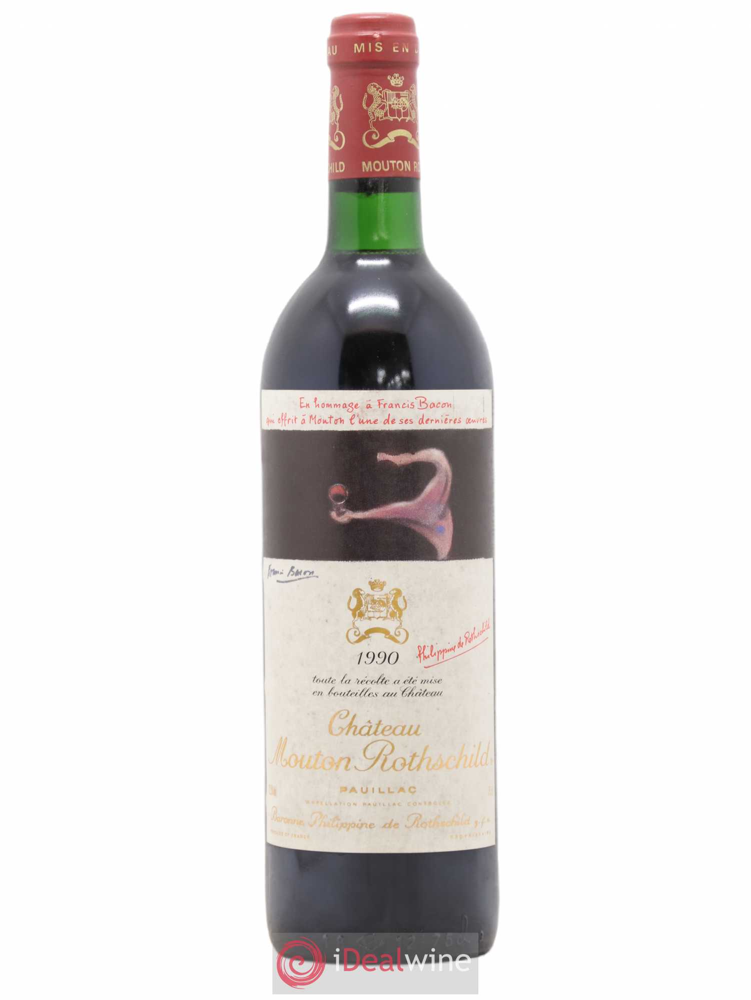 Château Mouton Rothschild 1er Grand Cru Classé 1990 - Lot de 1 bouteille - 0