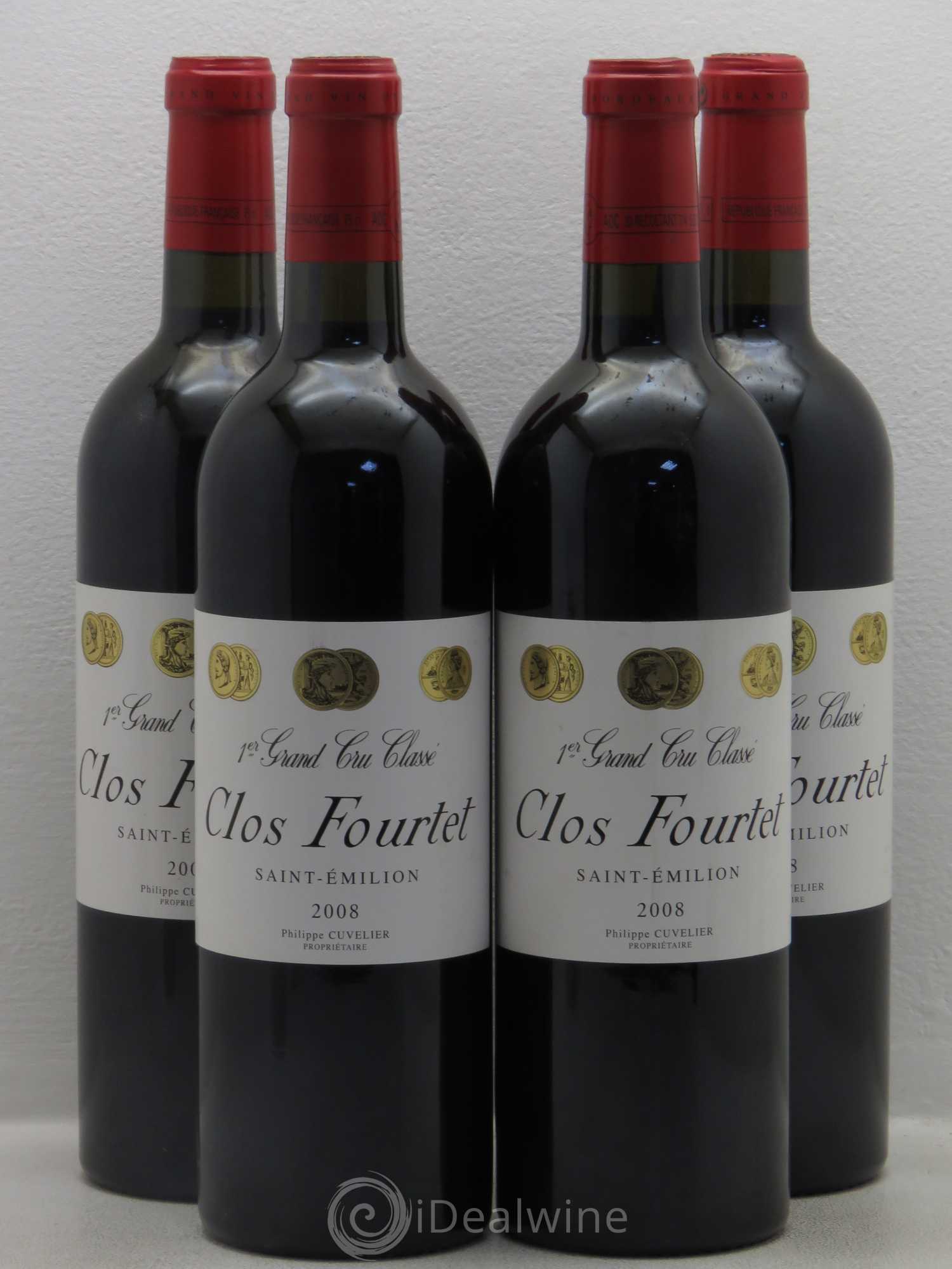 Clos Fourtet 1er Grand Cru Classé B 2008 - Lot de 4 bouteilles - 0