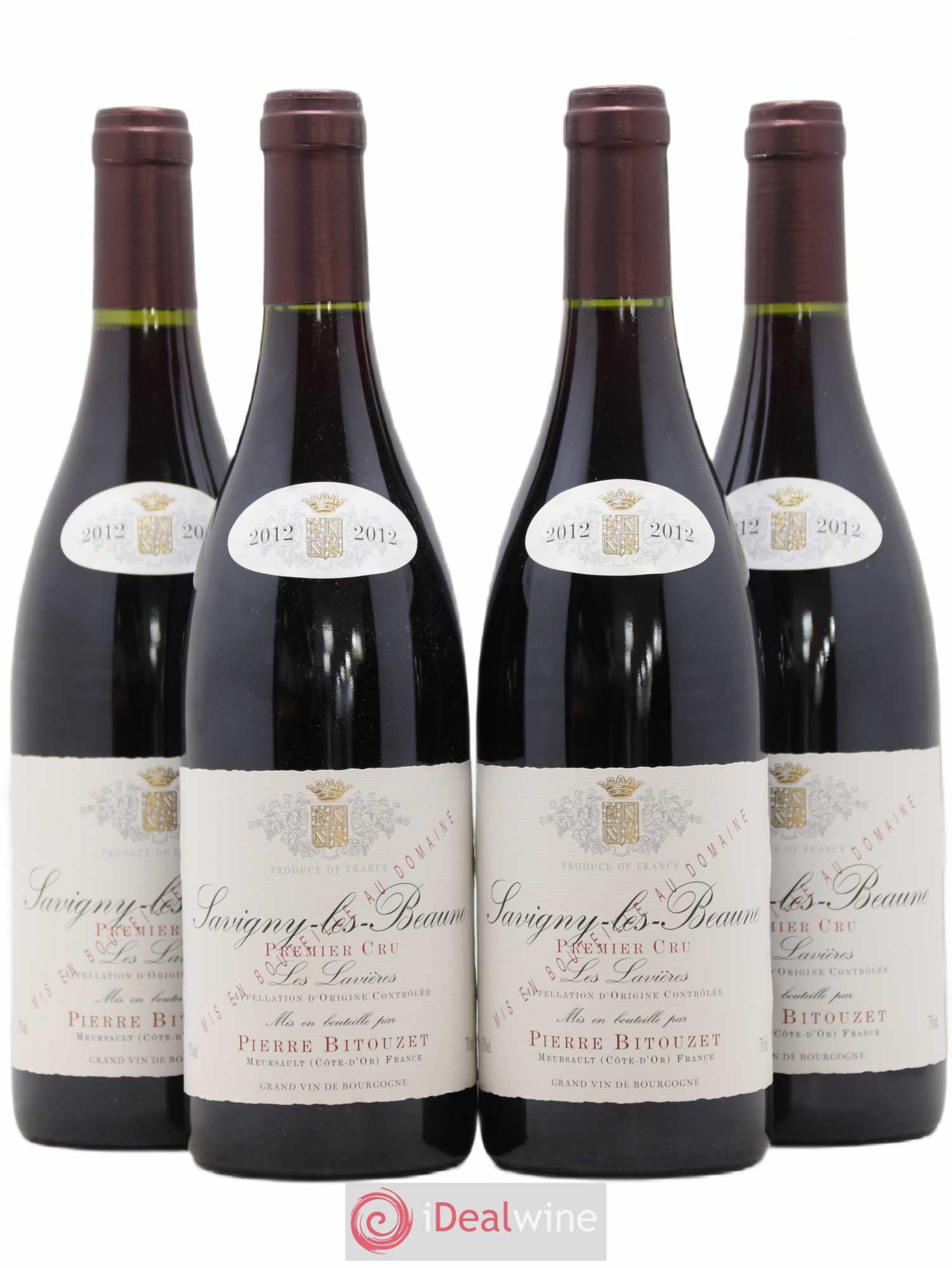 Savigny-lès-Beaune 1er Cru Lavières Pierre Bitouzet 2012 - Posten von 4 Flaschen - 0