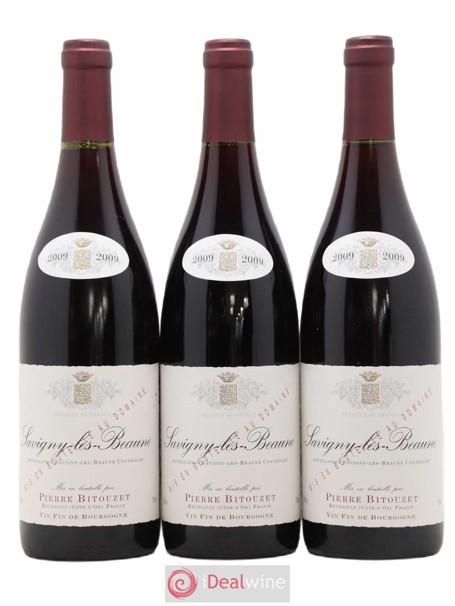 Savigny-lès-Beaune Pierre Bitouzet 2009 - Lot de 3 bouteilles - 0
