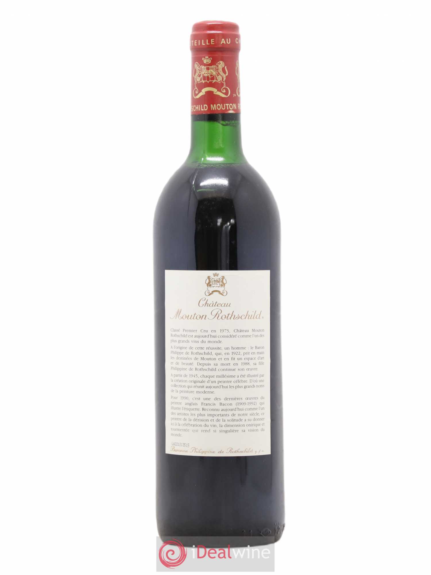 Château Mouton Rothschild 1er Grand Cru Classé 1990 - Lot de 1 bouteille - 1