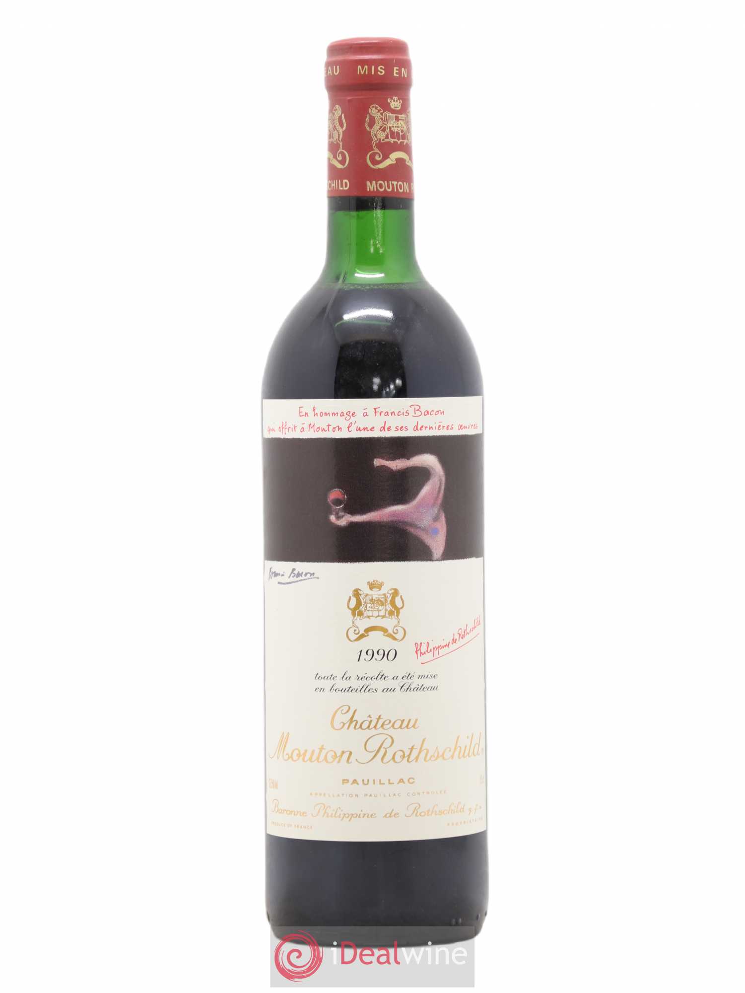 Château Mouton Rothschild 1er Grand Cru Classé 1990 - Lot de 1 bouteille - 0
