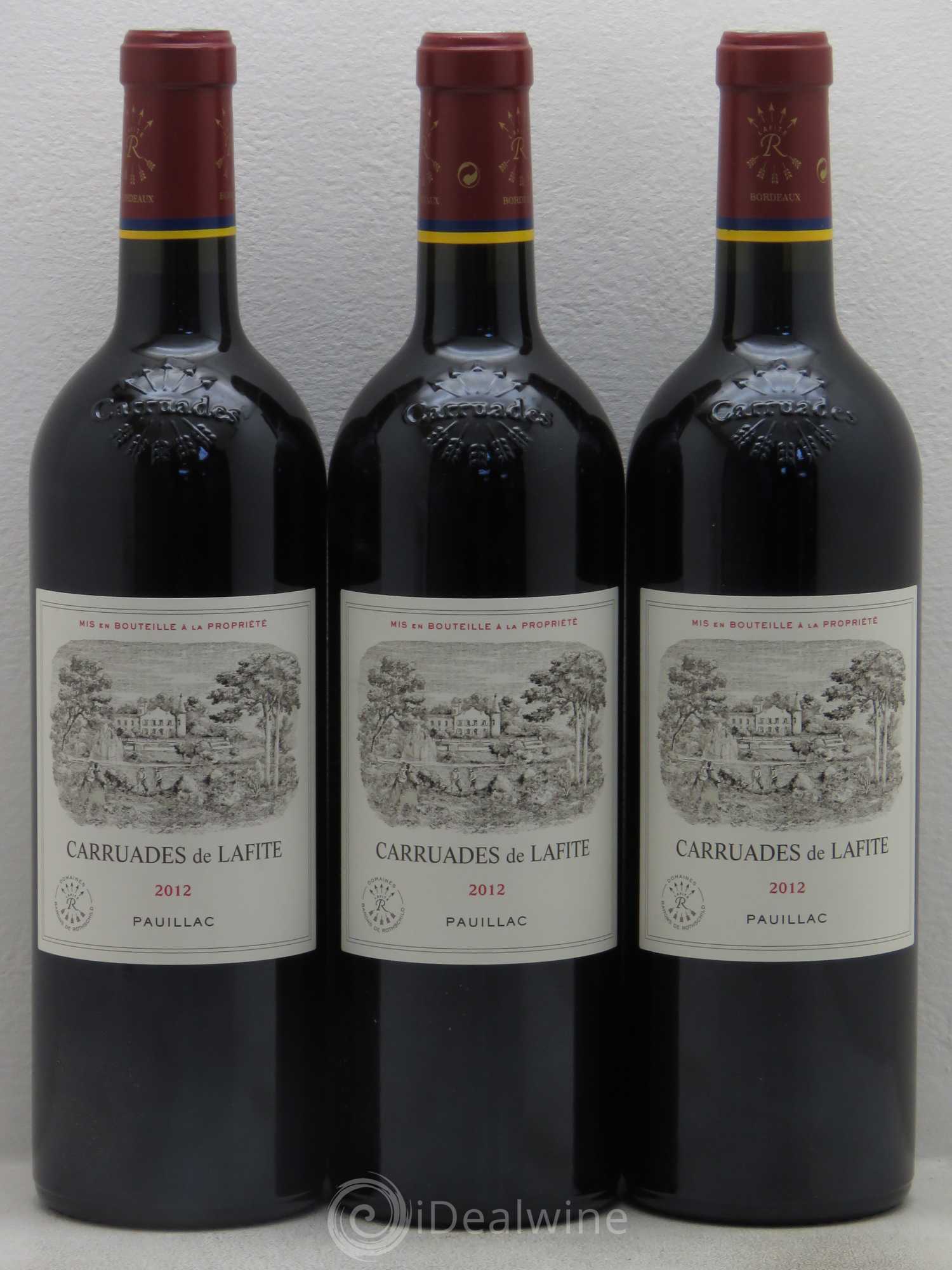 Carruades de Lafite Rothschild Second Vin 2012 - Lot de 3 bouteilles - 0
