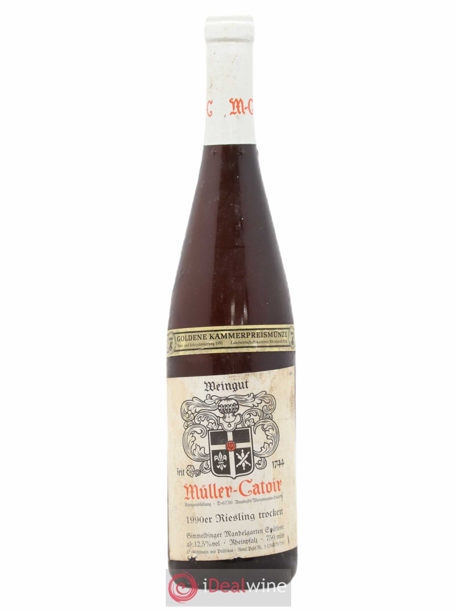 Allemagne Mosel-Saar Riesling Rheinpfalz Muller Catoir Trocken 1990 - Posten von 1 Flasche - 0