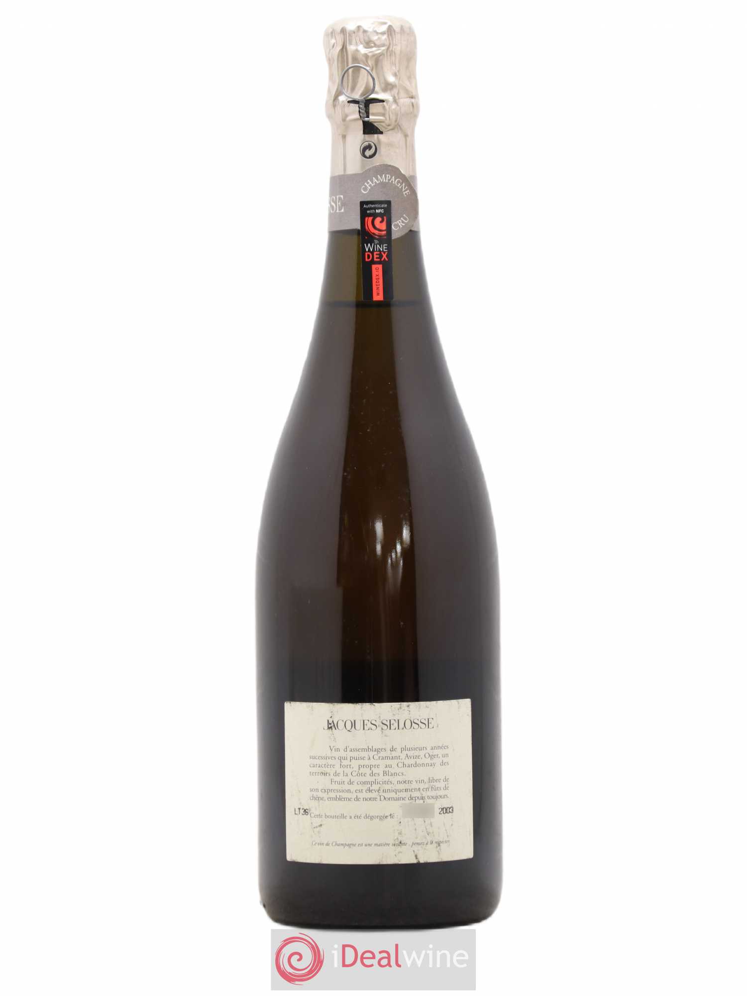Grand Cru Blanc de Blancs Brut Jacques Selosse - Lot de 1 bouteille - 1