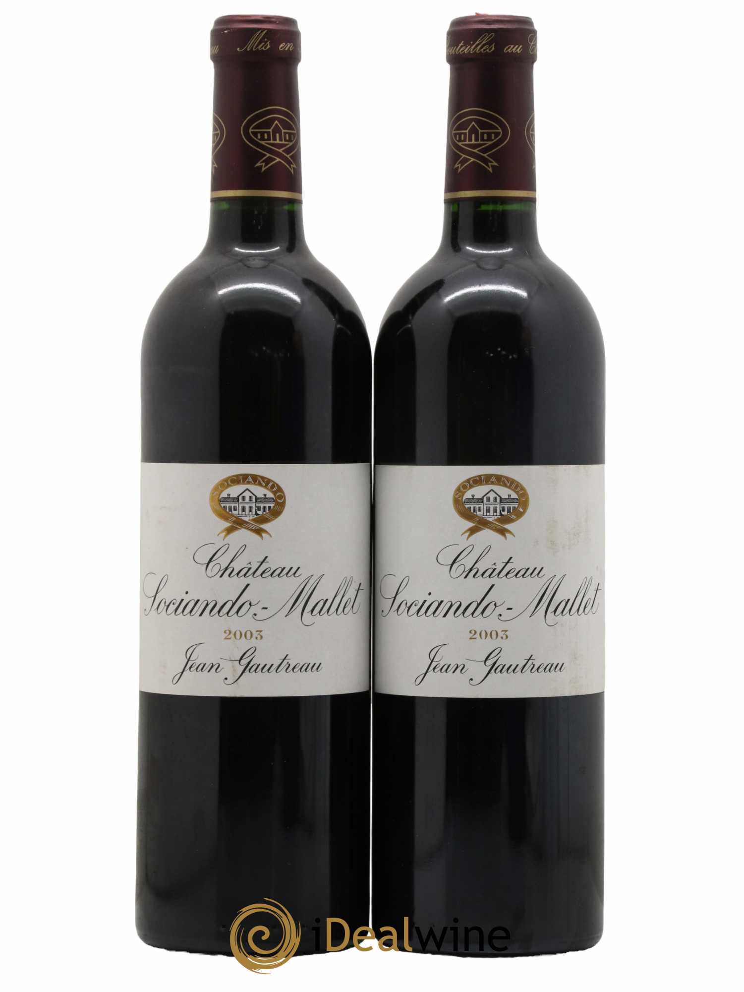 Château Sociando Mallet 2003 - Lot de 2 bouteilles - 0