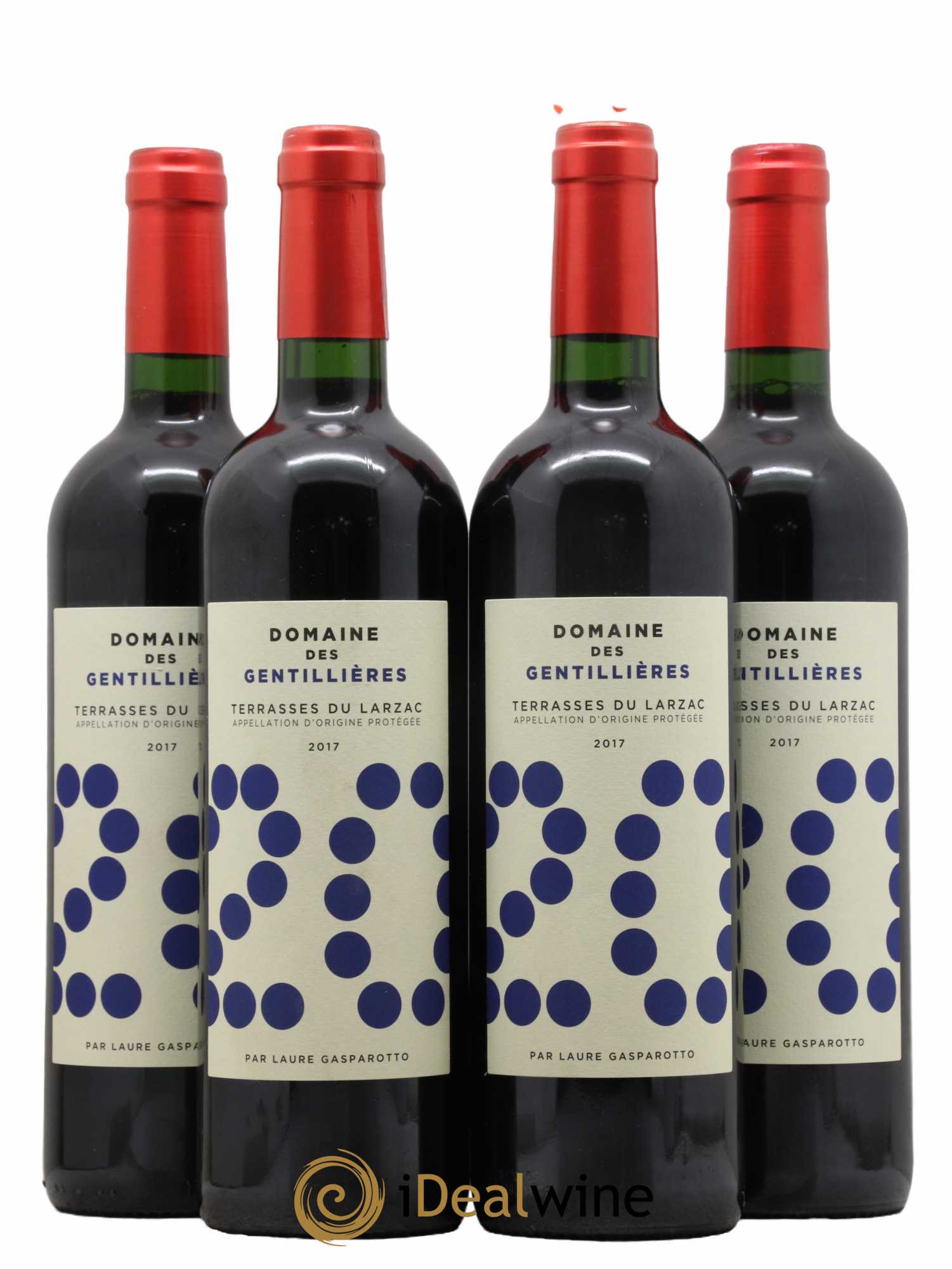 Coteaux du Languedoc Terrasses du Larzac Domaine des Gentillères Laure Gasparotto 2017 - Lot de 4 bouteilles - 0