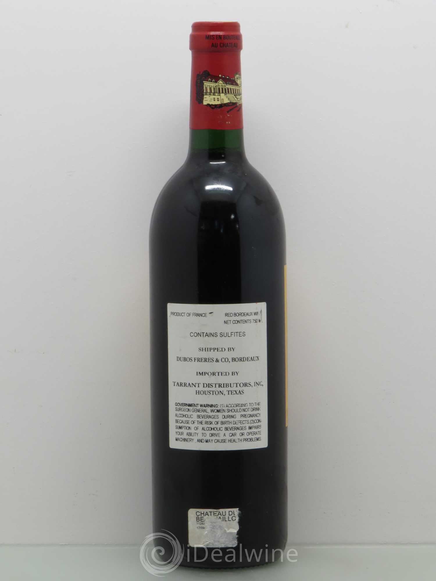 Château Ducru Beaucaillou 2ème Grand Cru Classé 1995 - Lot de 1 bouteille - 1