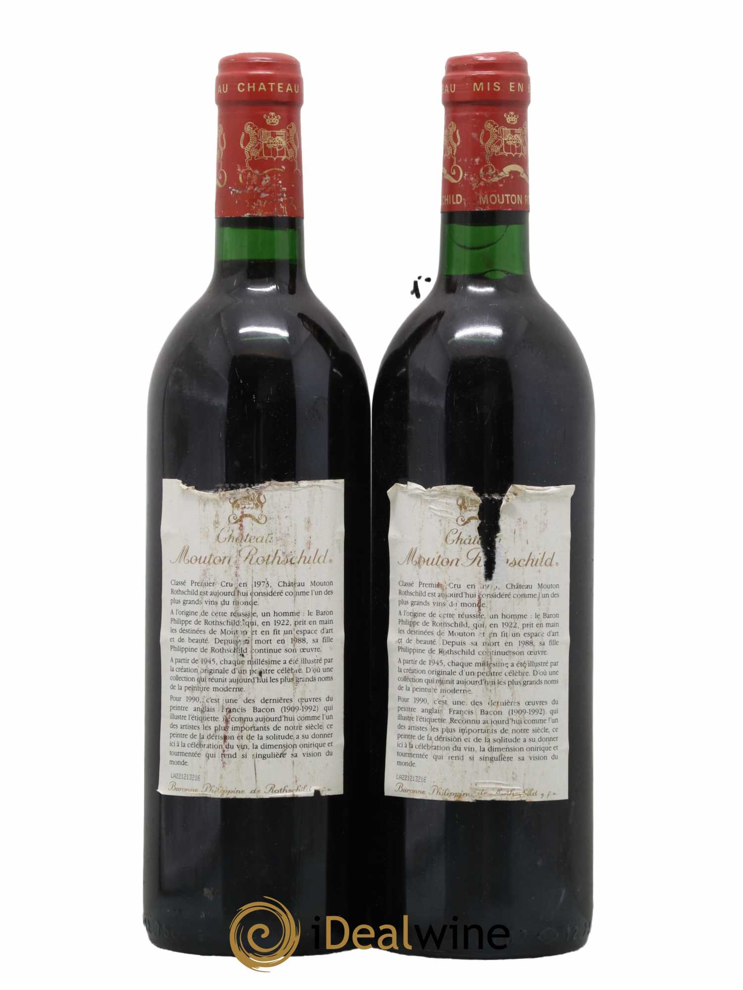 Château Mouton Rothschild 1er Grand Cru Classé 1990 - Posten von 2 Flaschen - 1