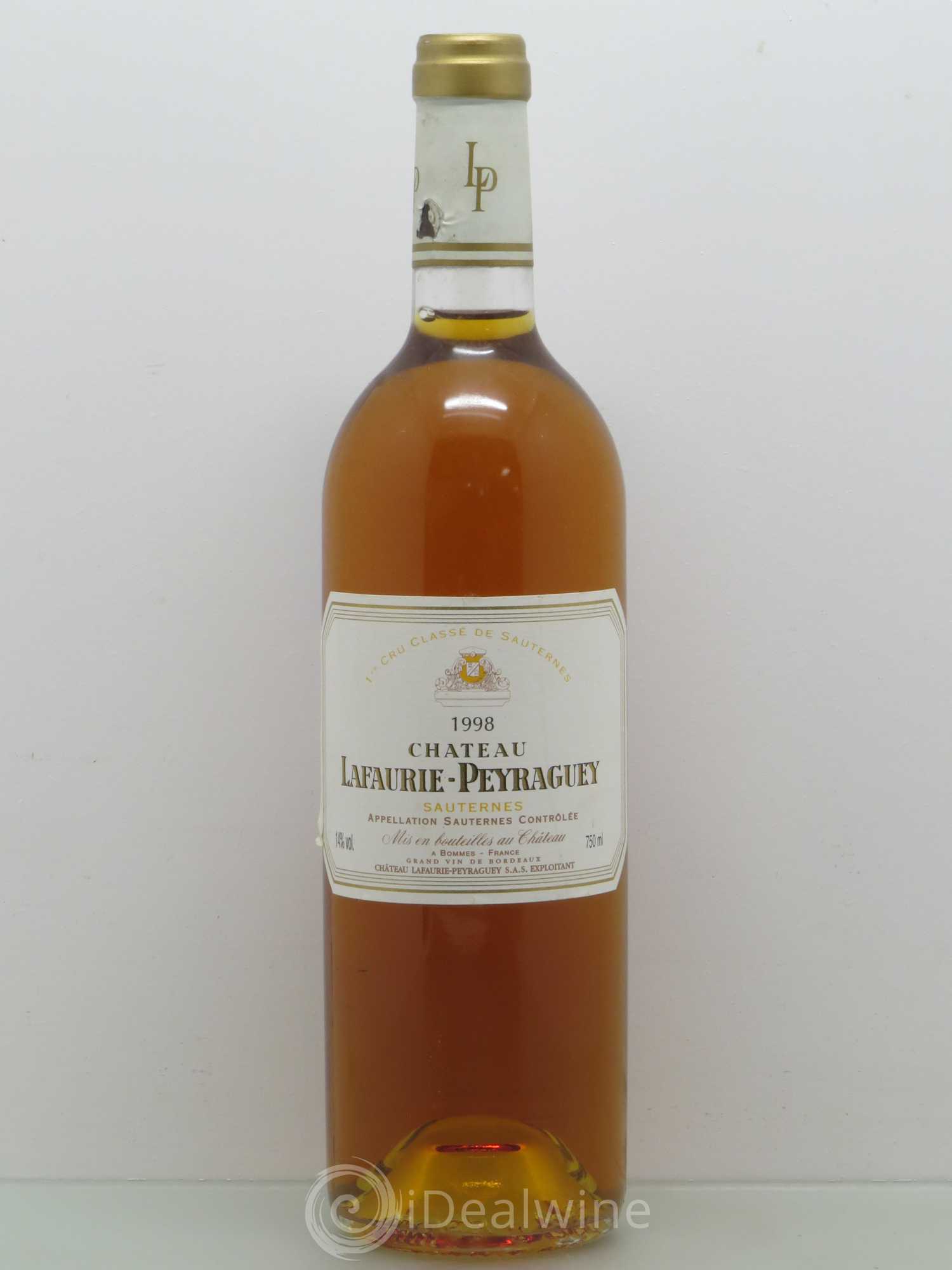 Château Lafaurie-Peyraguey 1er Grand Cru Classé 1998 - Lotto di 1 bottiglia - 0