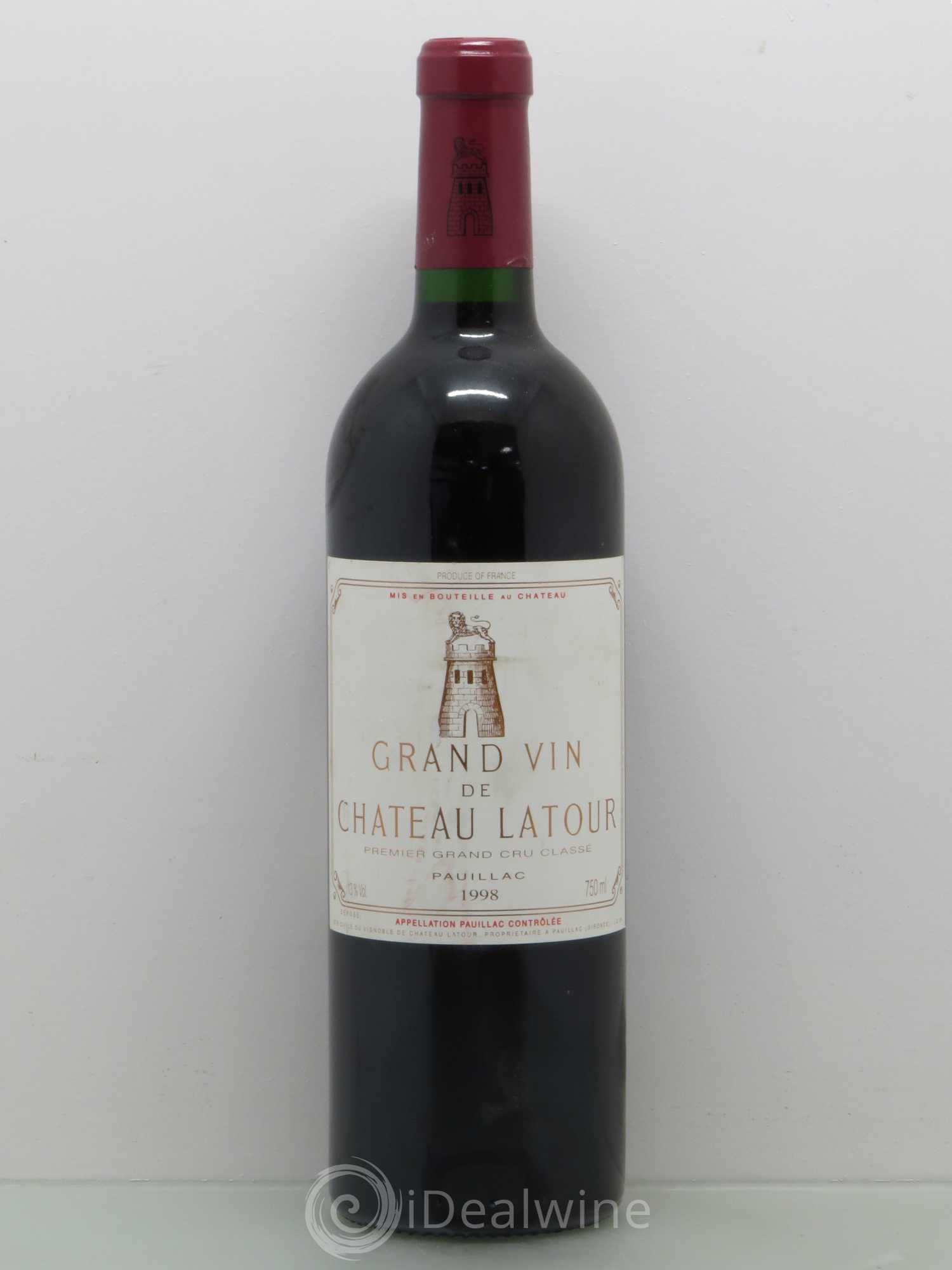Château Latour 1er Grand Cru Classé 1998 - Lot de 1 bouteille - 0