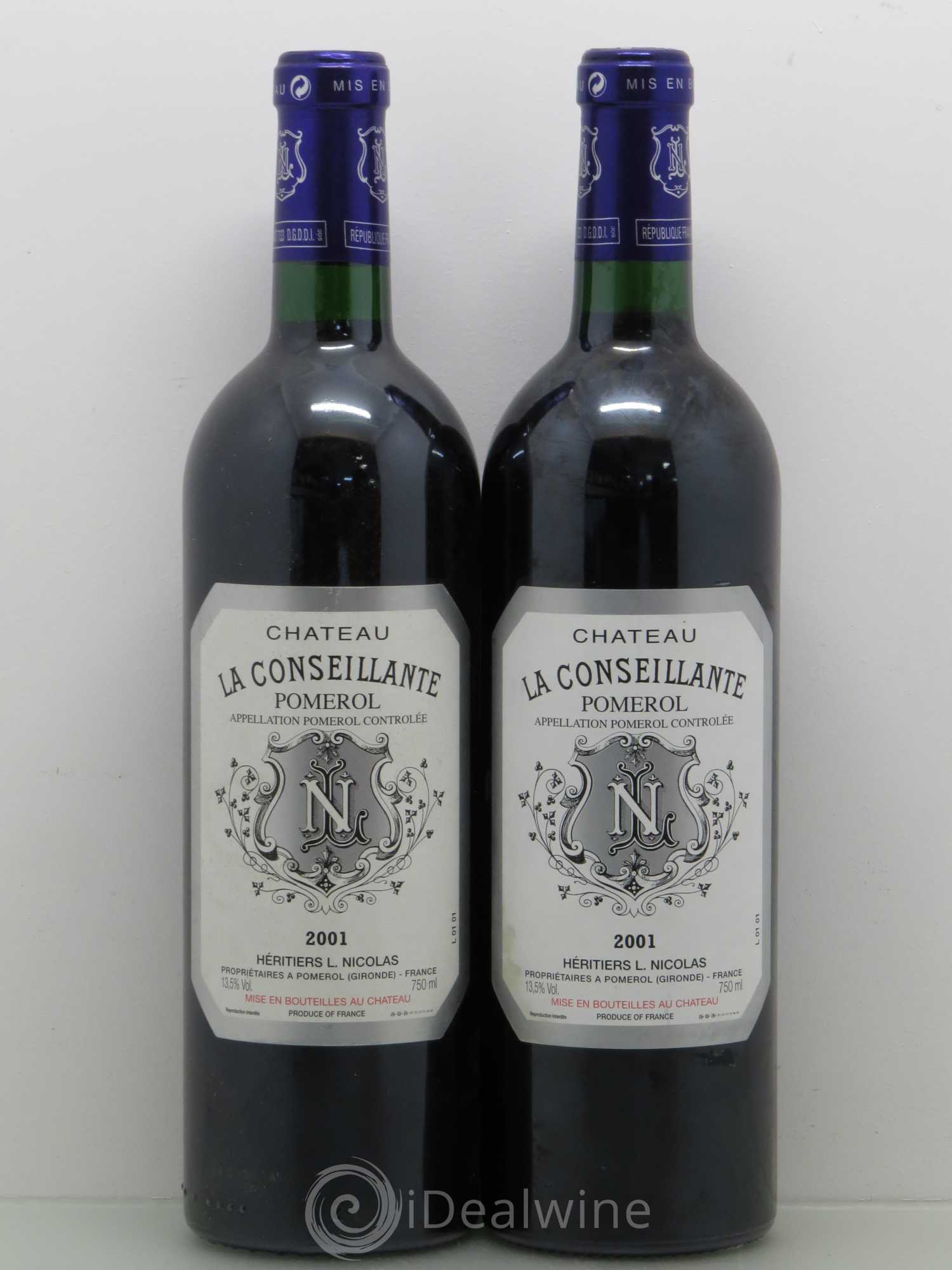 Château la Conseillante 2001 - Lot de 2 bouteilles - 0