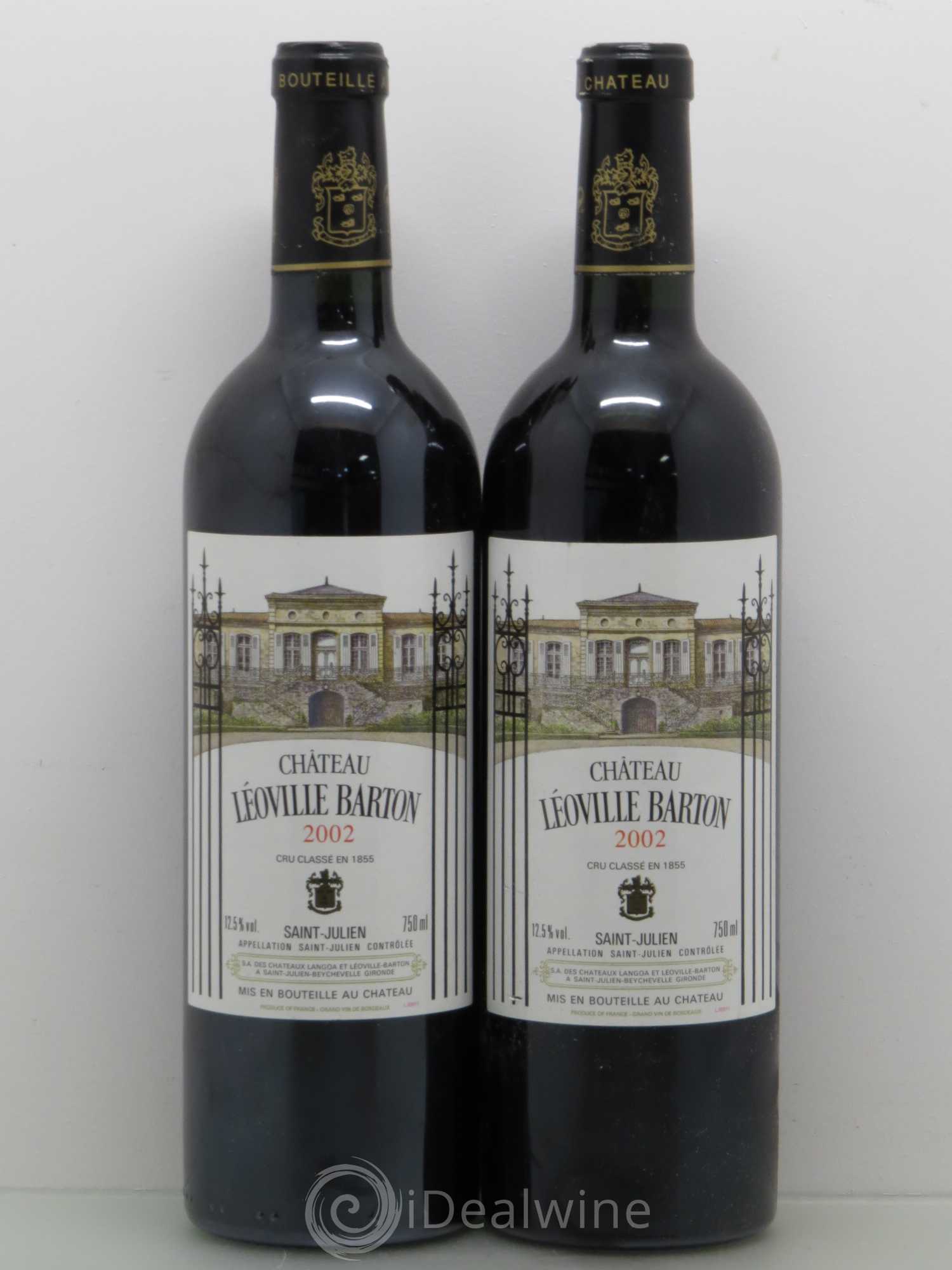 Château Léoville Barton 2ème Grand Cru Classé 2002 - Lot de 2 bouteilles - 0