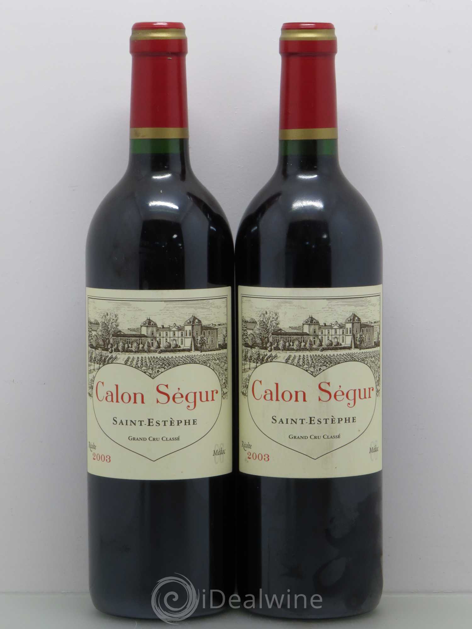 Château Calon Ségur 3ème Grand Cru Classé 2003 - Lot de 2 bouteilles - 0