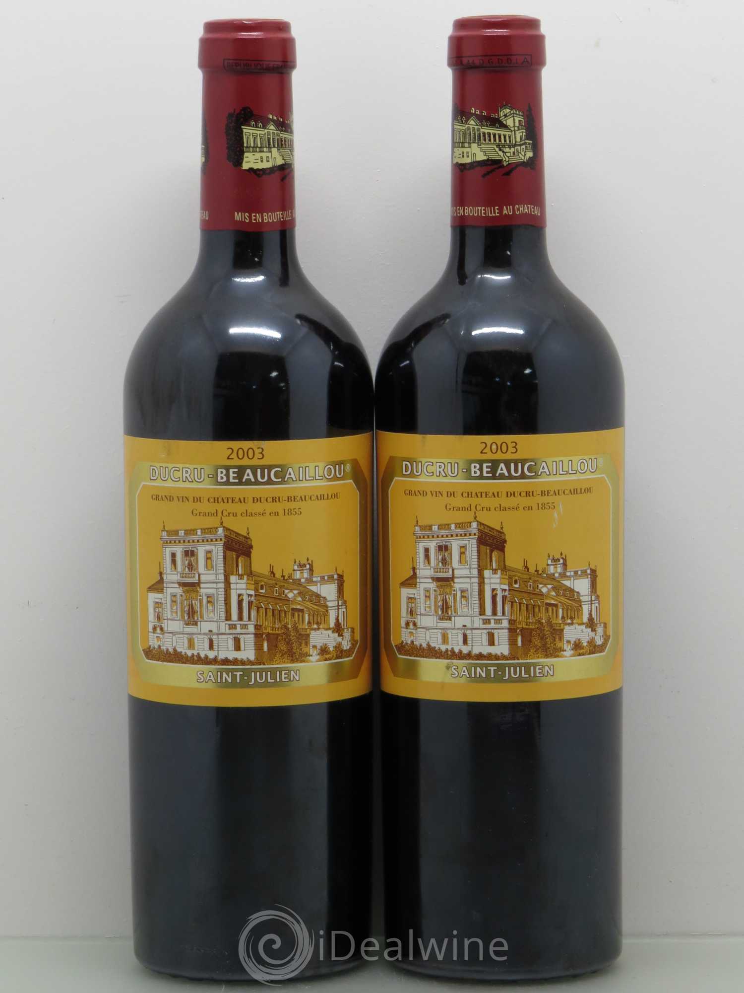 Château Ducru Beaucaillou 2ème Grand Cru Classé 2003 - Lot de 2 bouteilles - 0