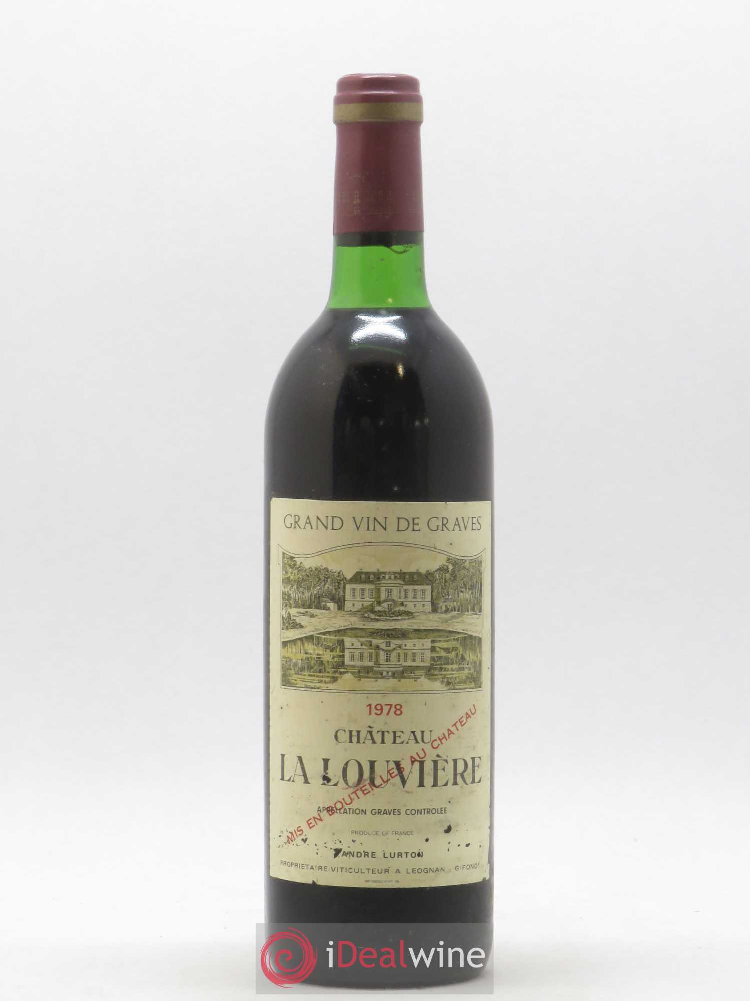 Château la Louvière 1978 - Lot de 1 bouteille - 0