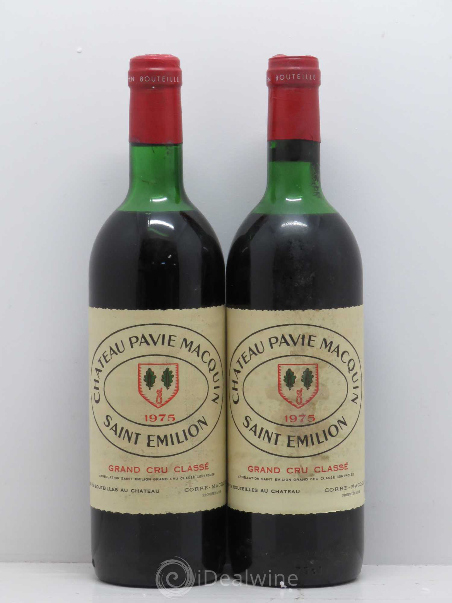 Château Pavie Macquin 1er Grand Cru Classé B 1975 - Lot de 2 bouteilles - 0