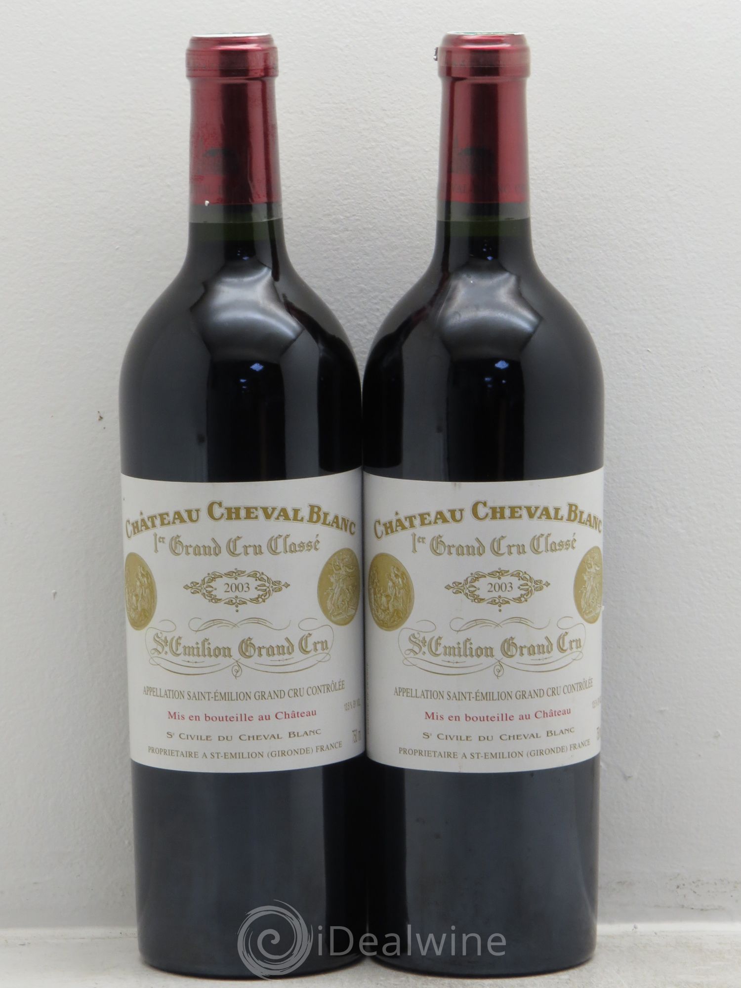 Château Cheval Blanc 1er Grand Cru Classé A 2003 - Lot de 2 bouteilles - 0