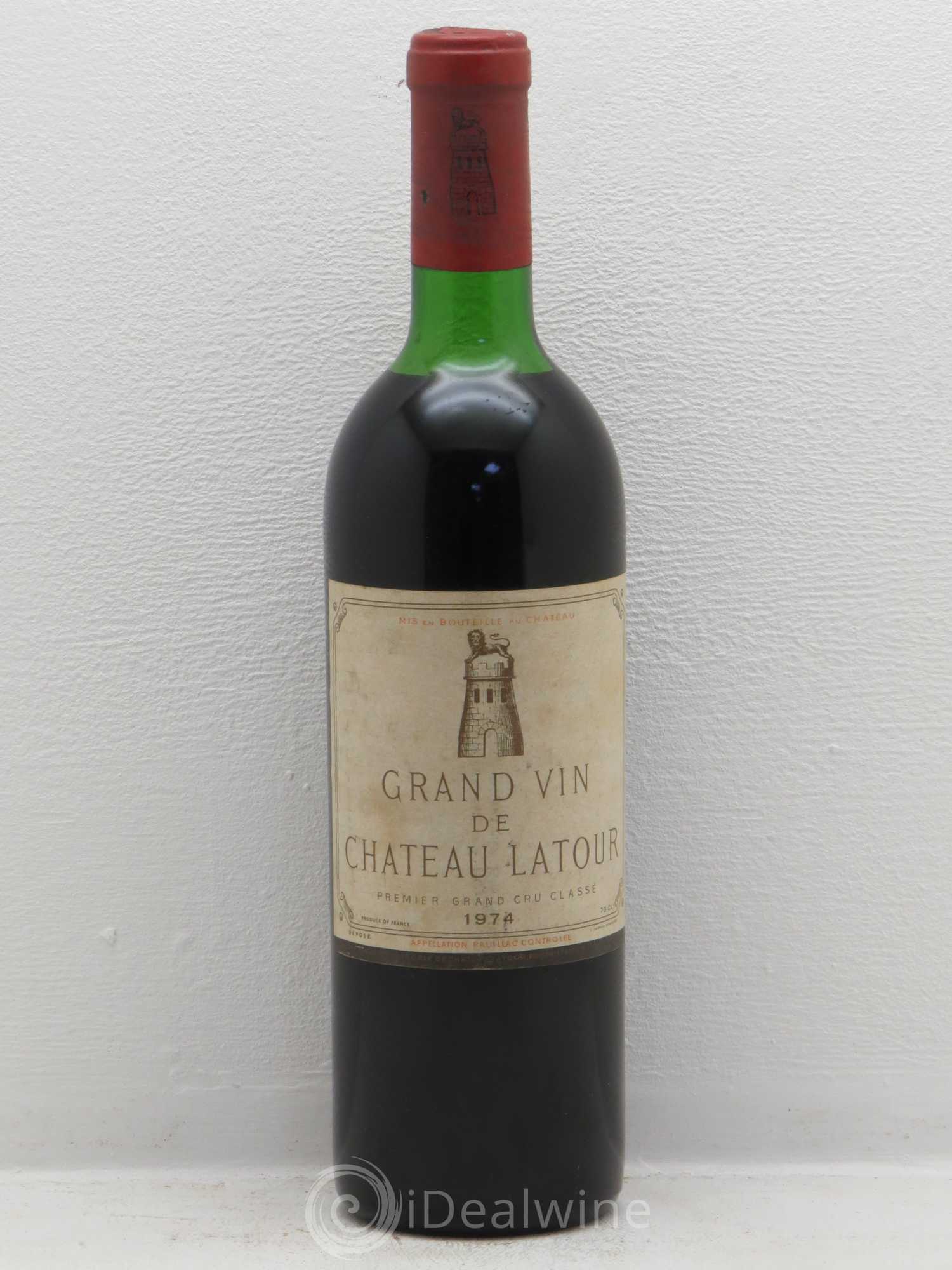 Château Latour 1er Grand Cru Classé 1974 - Lot de 1 bouteille - 0